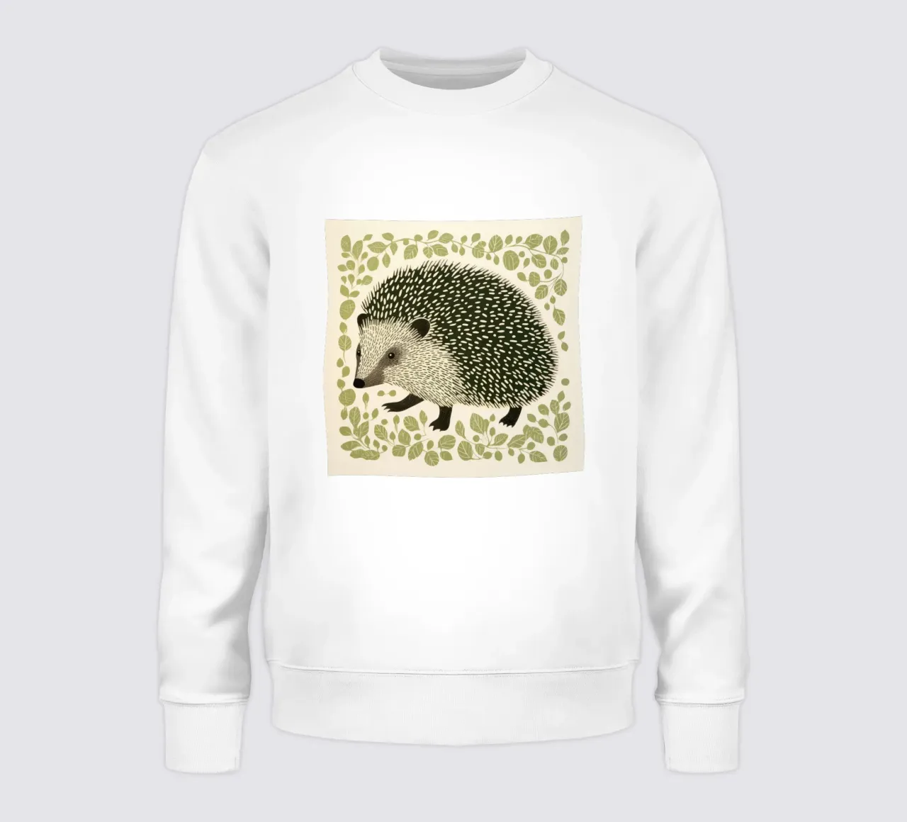 Riccio verde 3 felpa da Minimal Animal Art