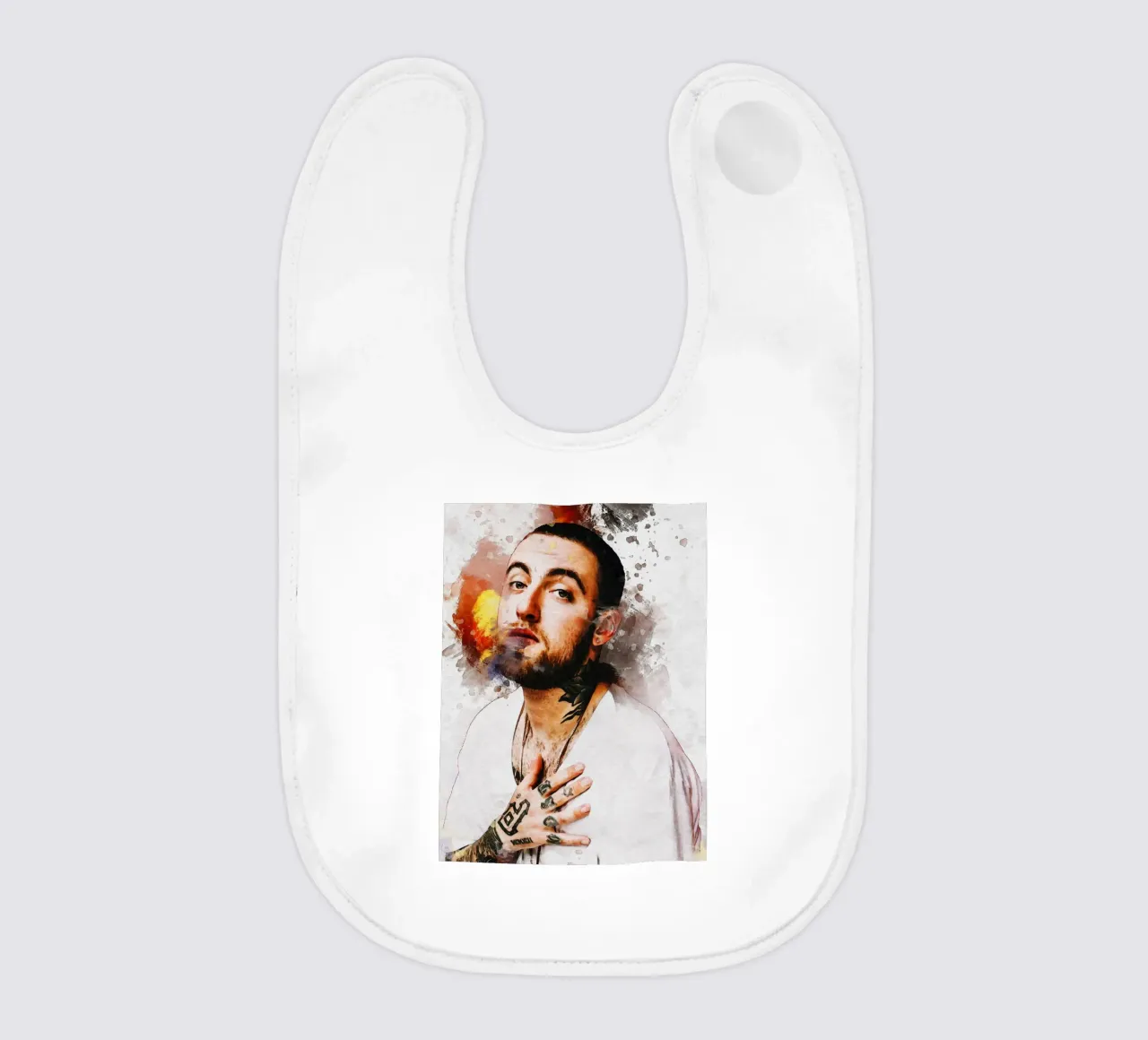 Ritratto di Mac Miller con sbaffo bavaglino da Gunawan Rb