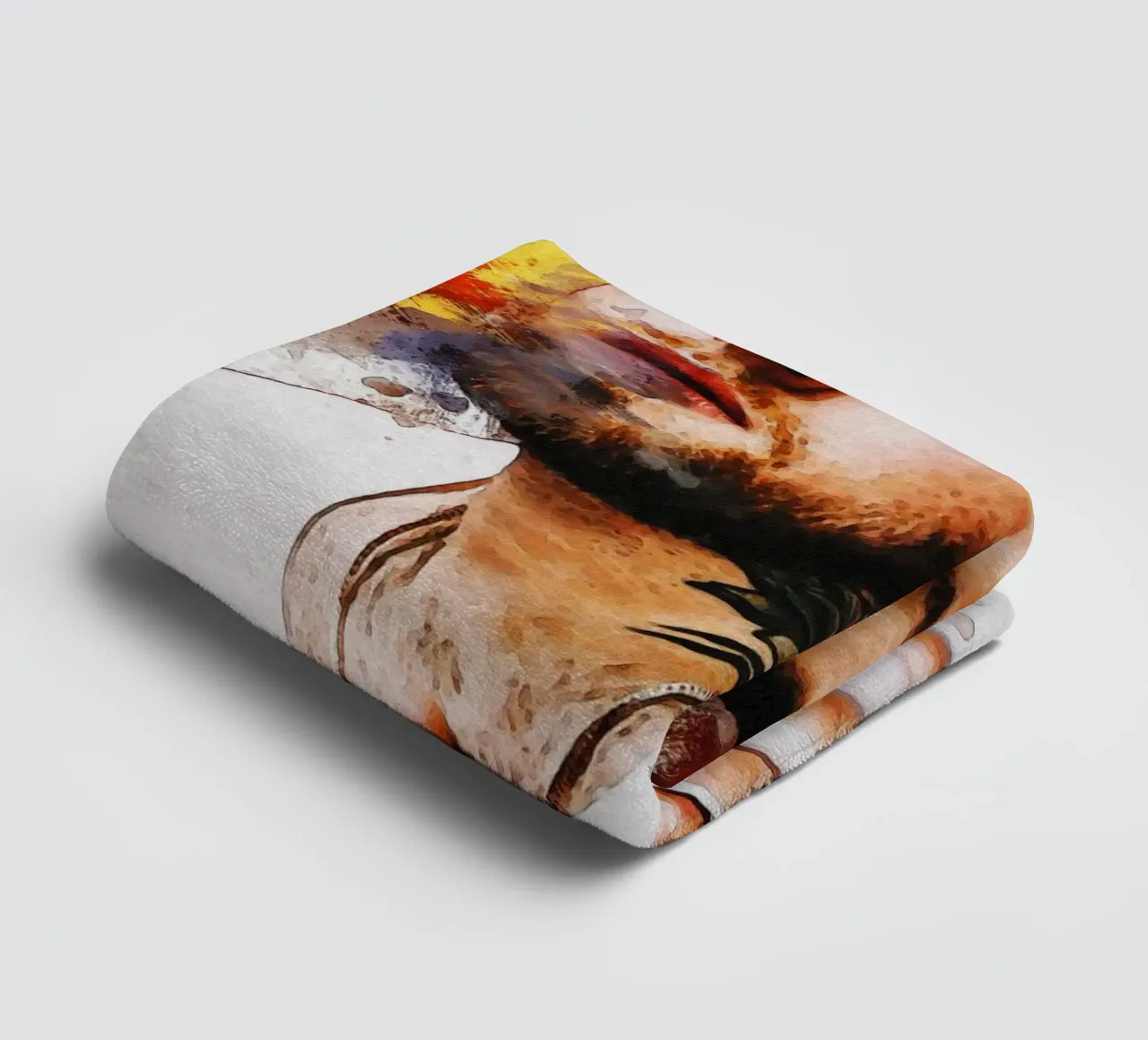 Smudge Portrait of Mac Miller towel by Gunawan Rb