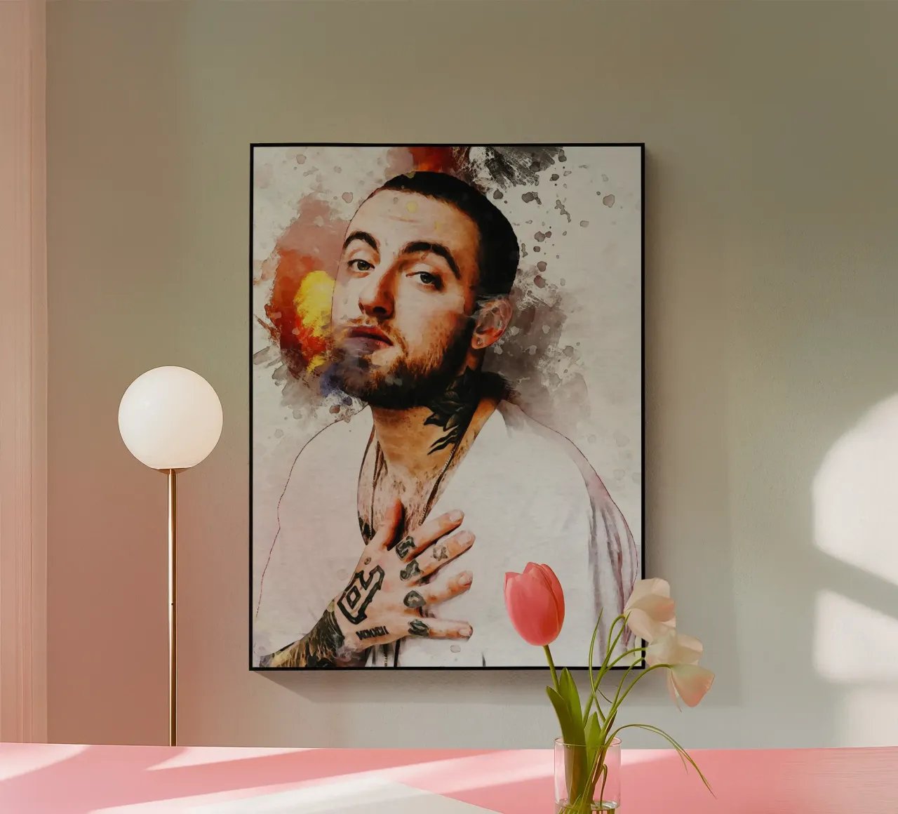 Smudge Porträt von Mac Miller Acryl-Glas von Gunawan Rb