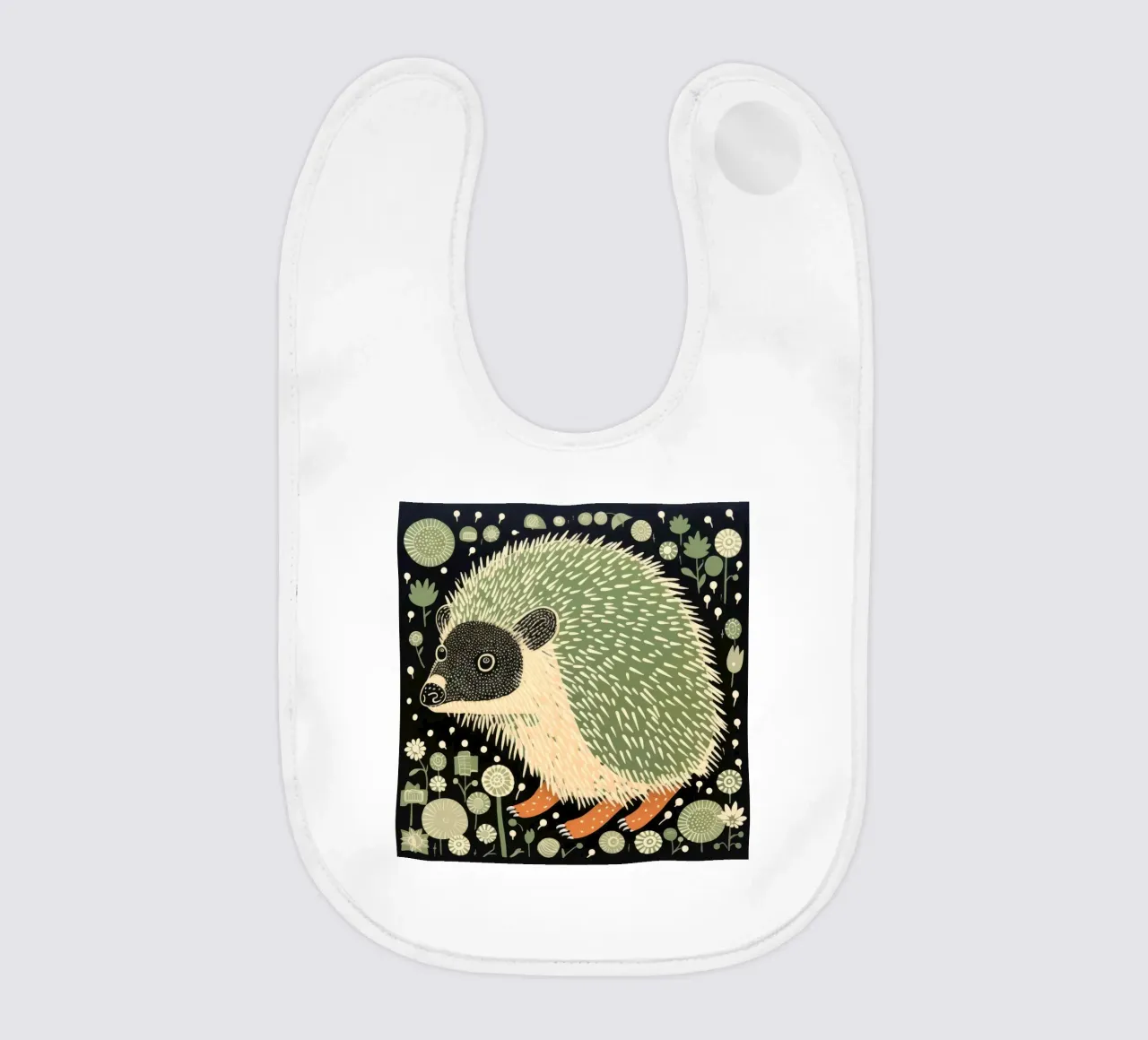 Grüner Igel 4 Babylätzchen von Minimal Animal Art