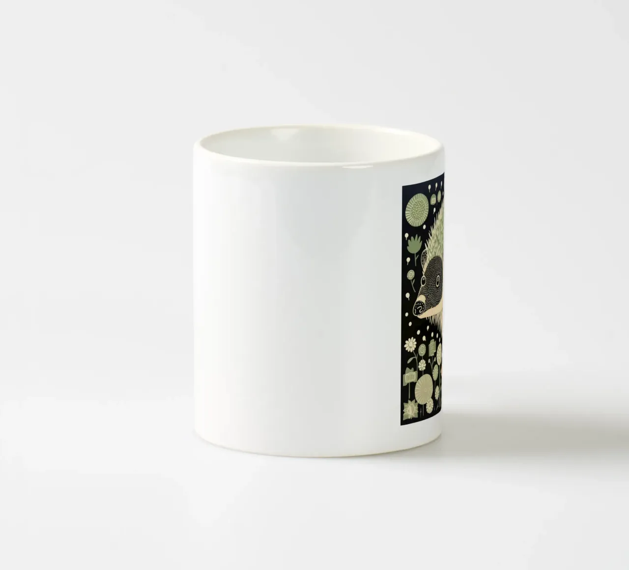 Riccio verde 4 tazza in ceramica da Minimal Animal Art