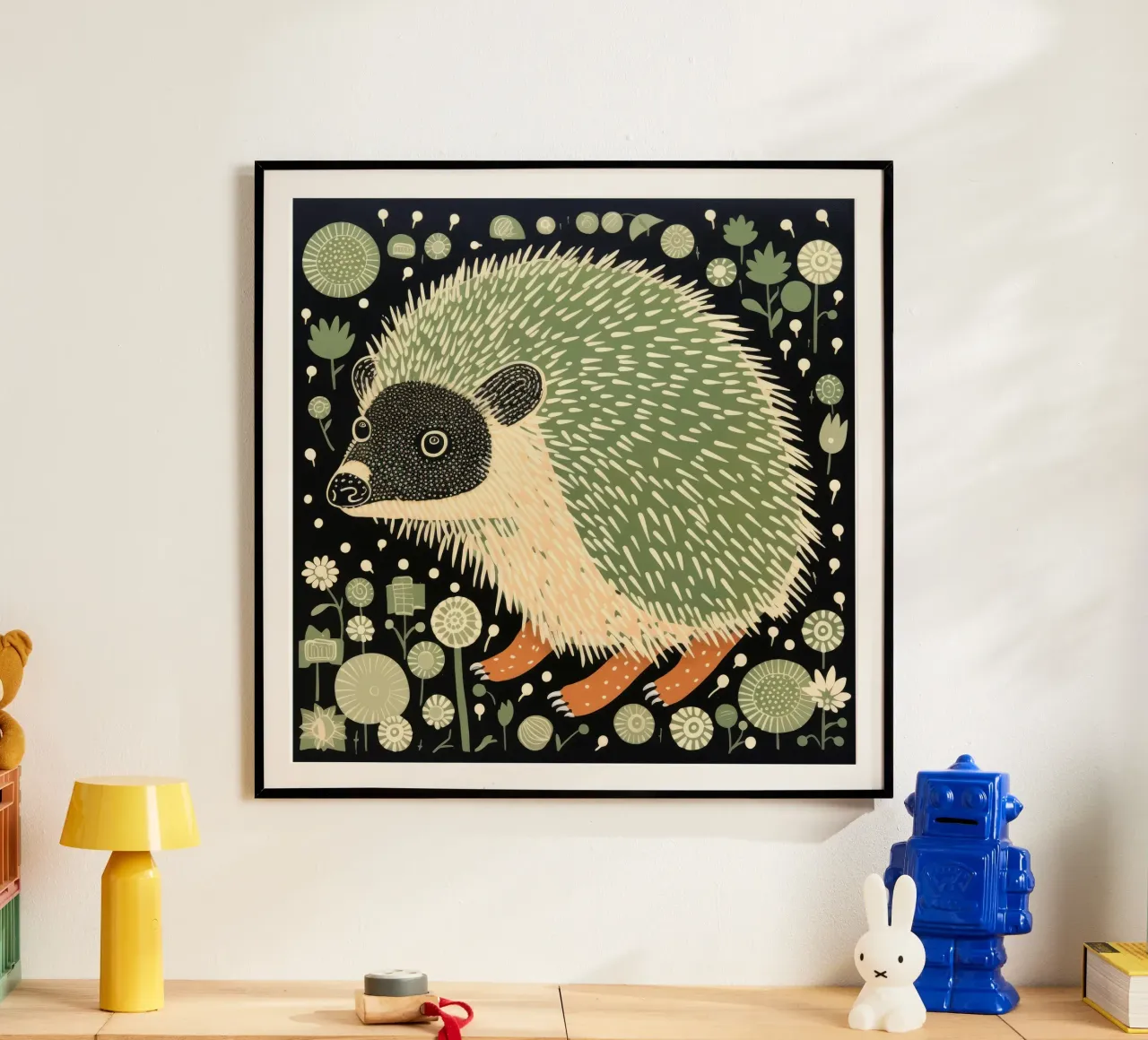 Hérisson vert 4 hahnemühle de Minimal Animal Art