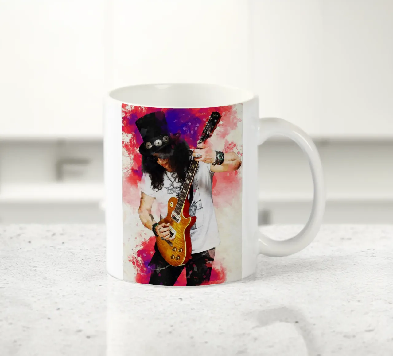 Sbaffo di Slash e chitarra tazza in ceramica da Gunawan Rb