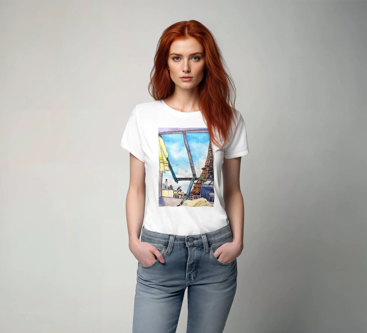 Vista sulla Torre Eiffel t-shirt da C.WILL