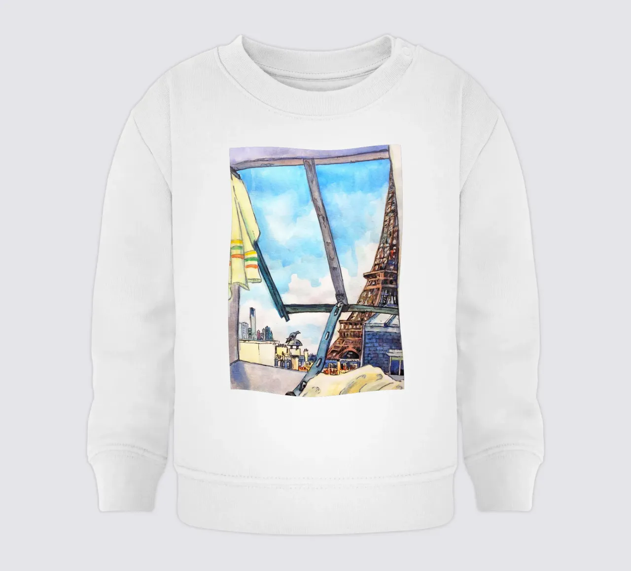 Vista sulla Torre Eiffel felpa neonato da C.WILL