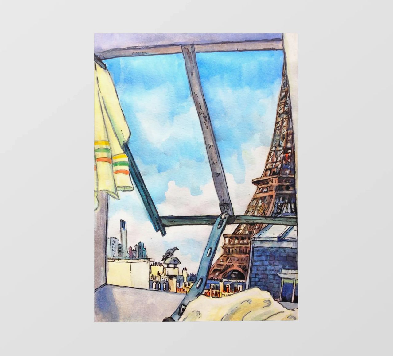 Vista sulla Torre Eiffel telo in pvc da C.WILL