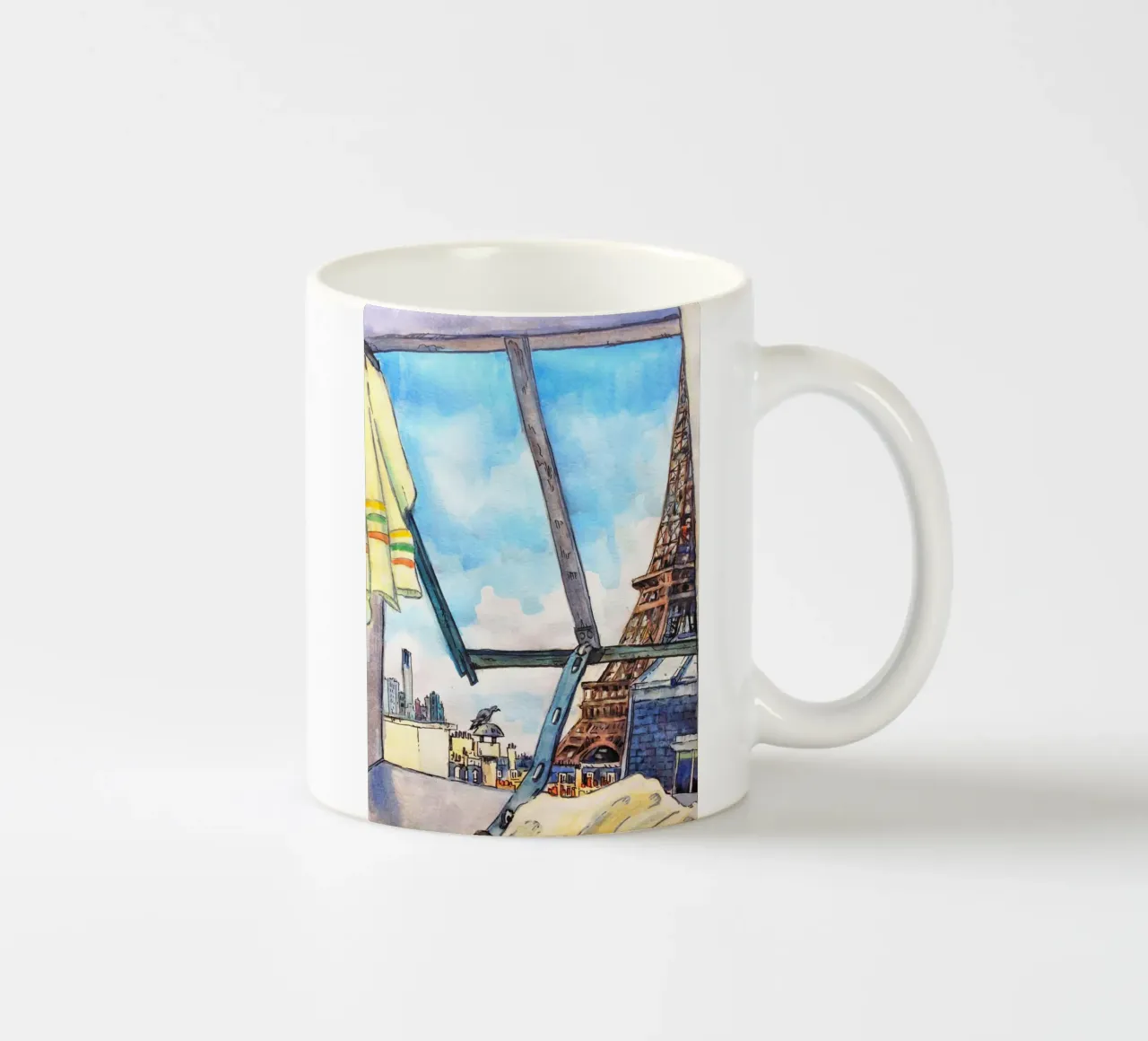 Blick auf den Eiffelturm Keramik Tasse von C.WILL