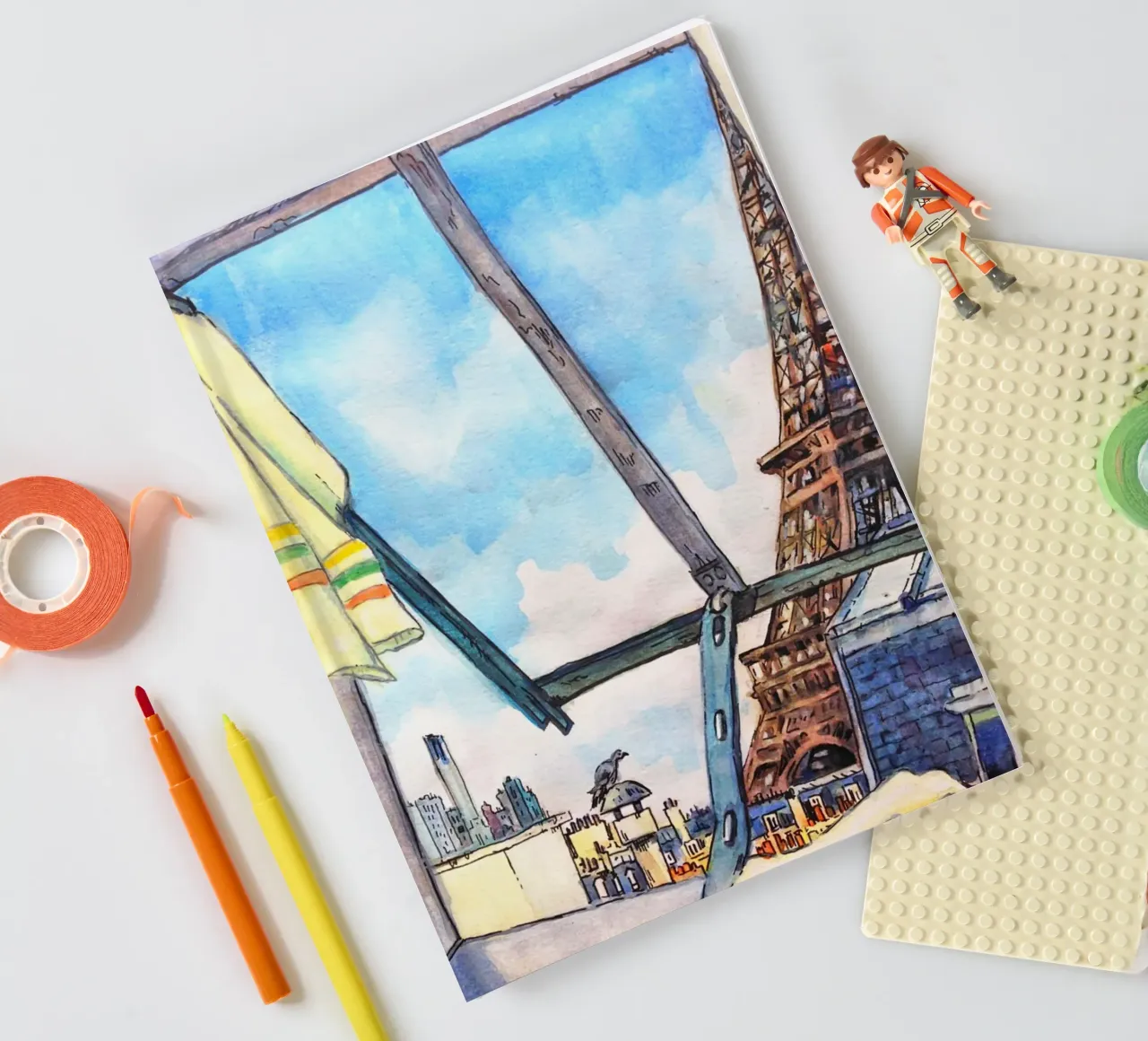 Vue de la Tour Eiffel carnet de notes de C.WILL