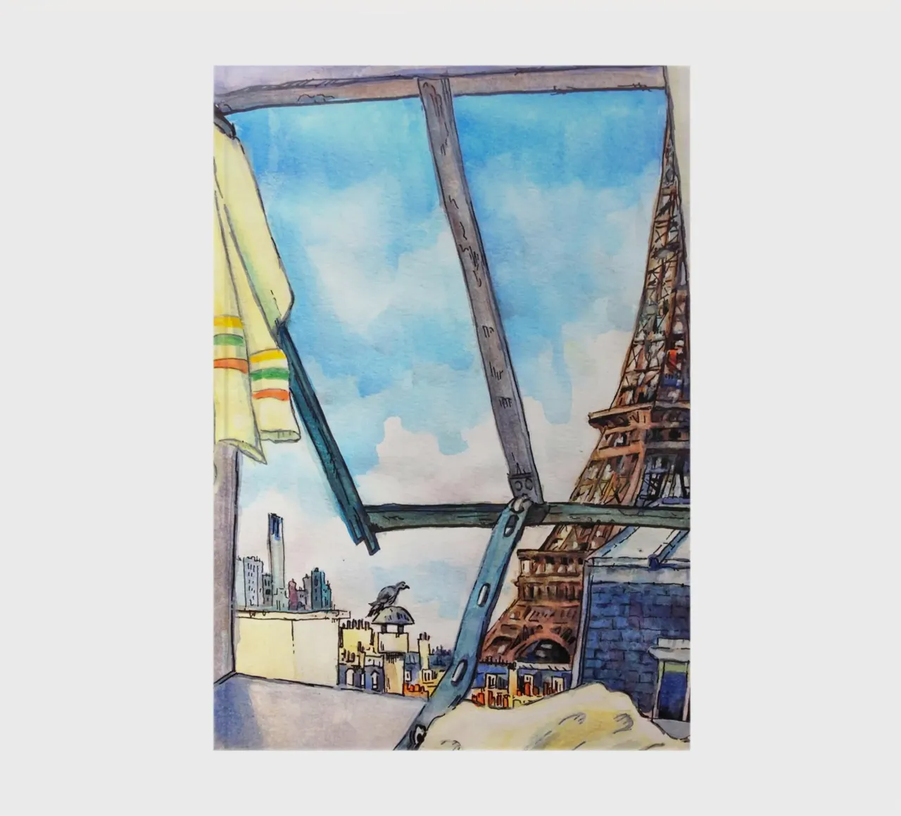 Vue de la Tour Eiffel carnet de notes de C.WILL