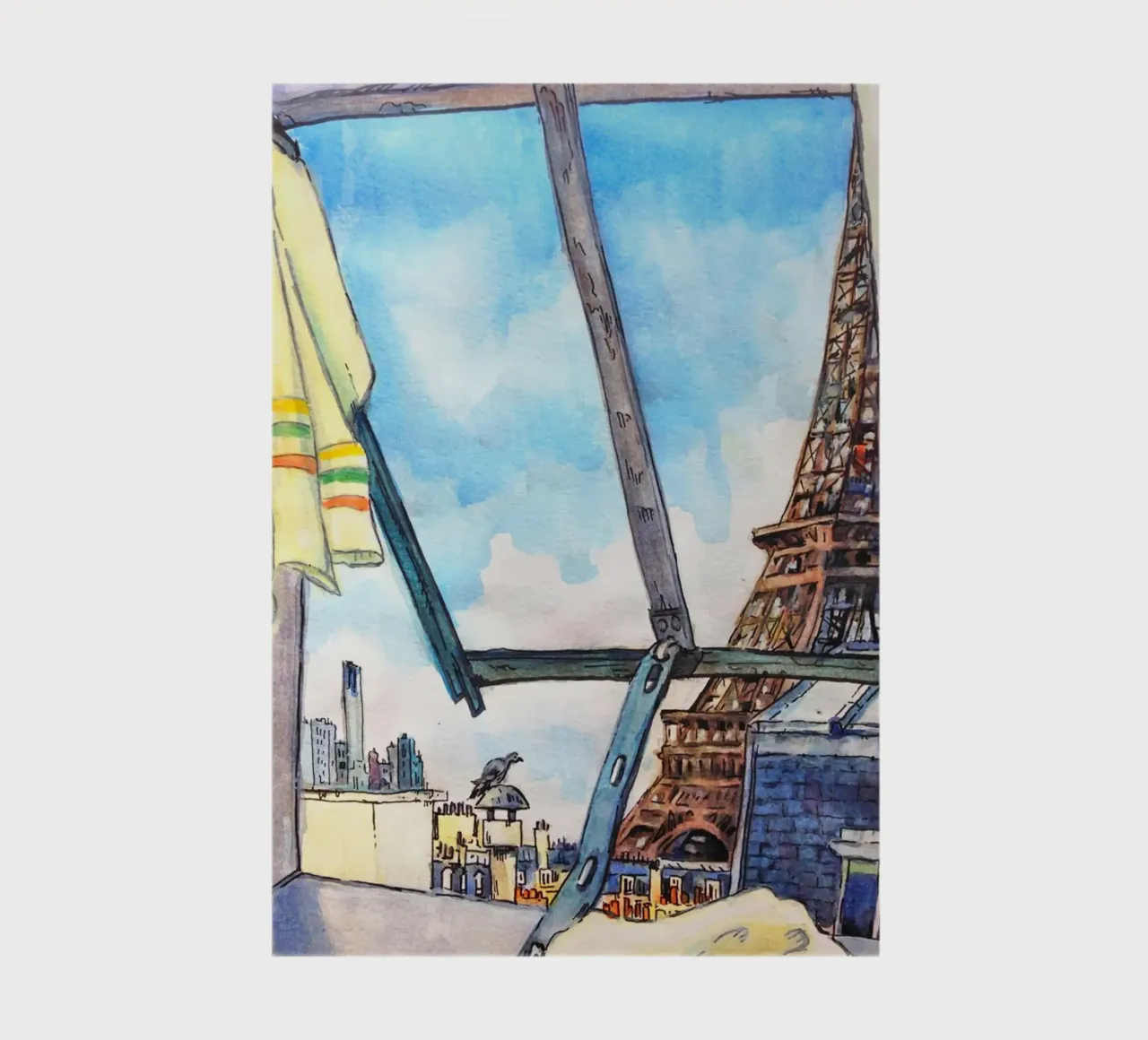 Vue de la Tour Eiffel carnet de notes de C.WILL