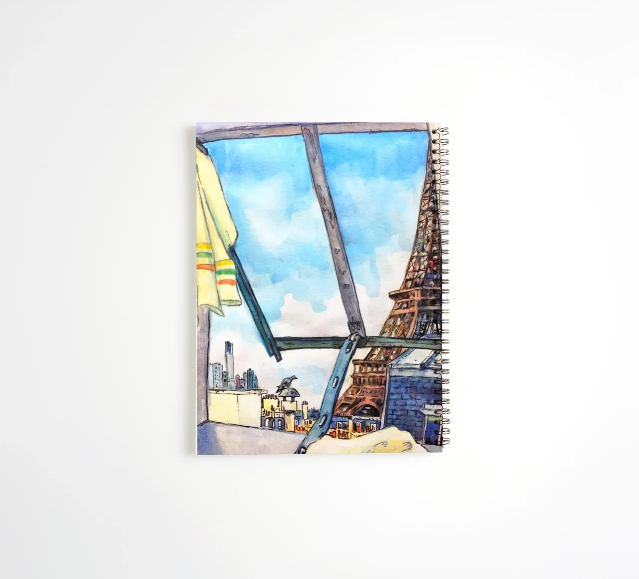 View of the Eiffel Tower spiral notebook by C.WILL