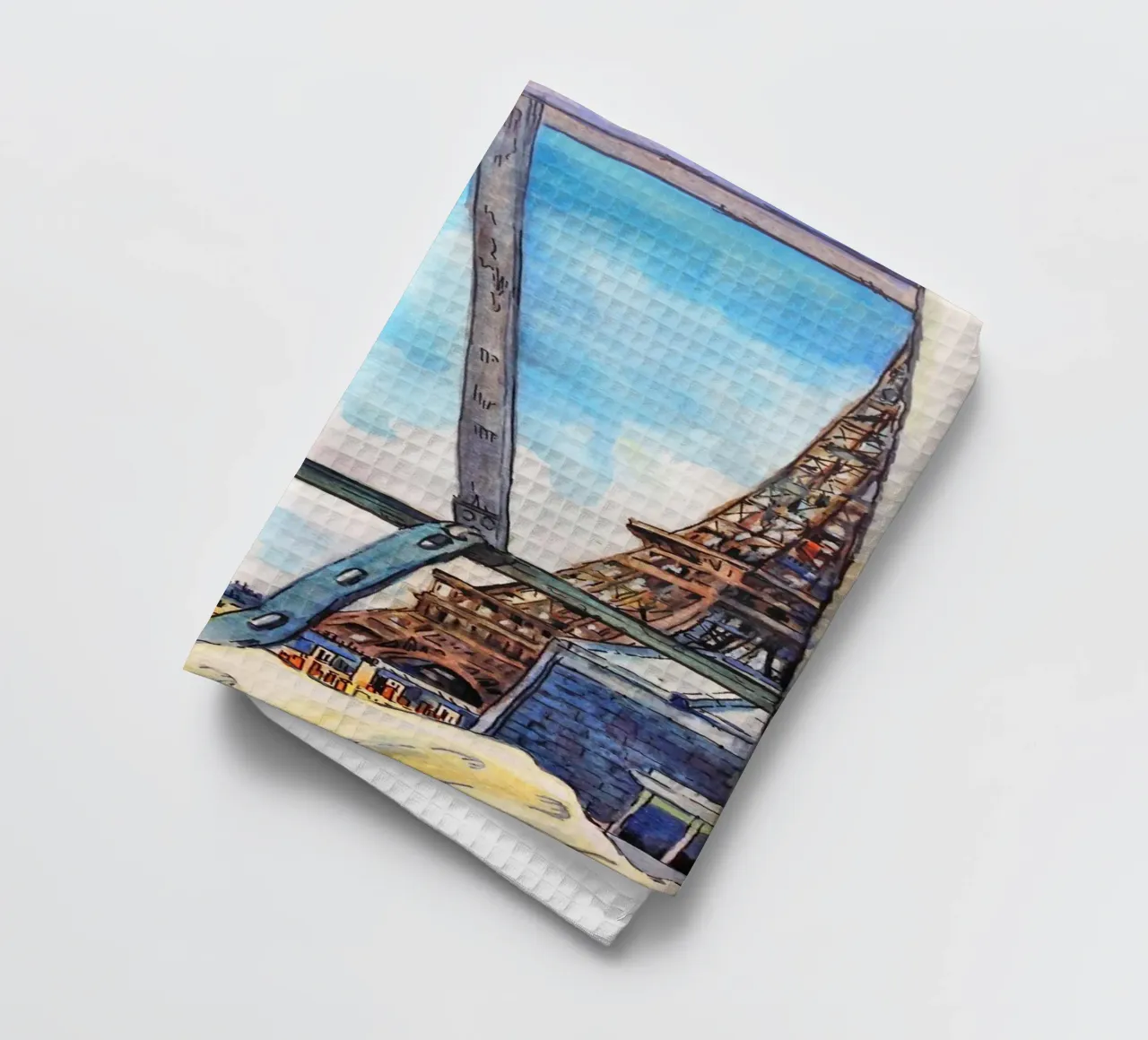 Vue de la Tour Eiffel torchon de C.WILL