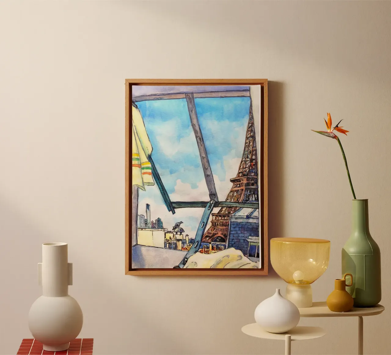 View of the Eiffel Tower canvas by C.WILL