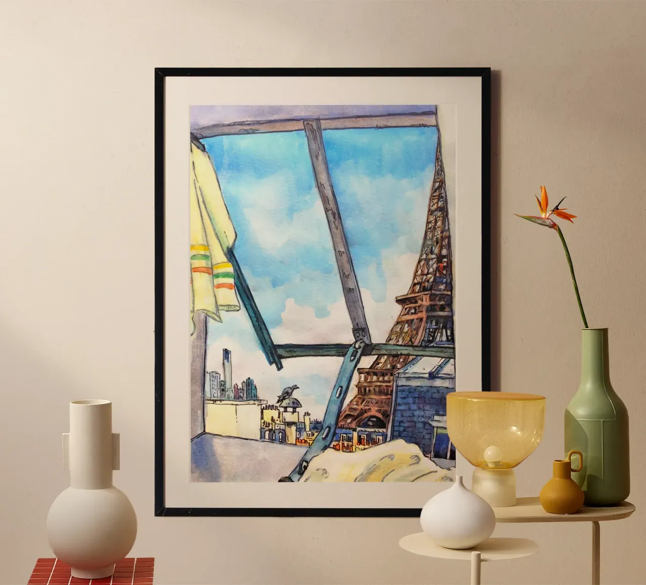 Vista sulla Torre Eiffel carta hahnemühle da C.WILL