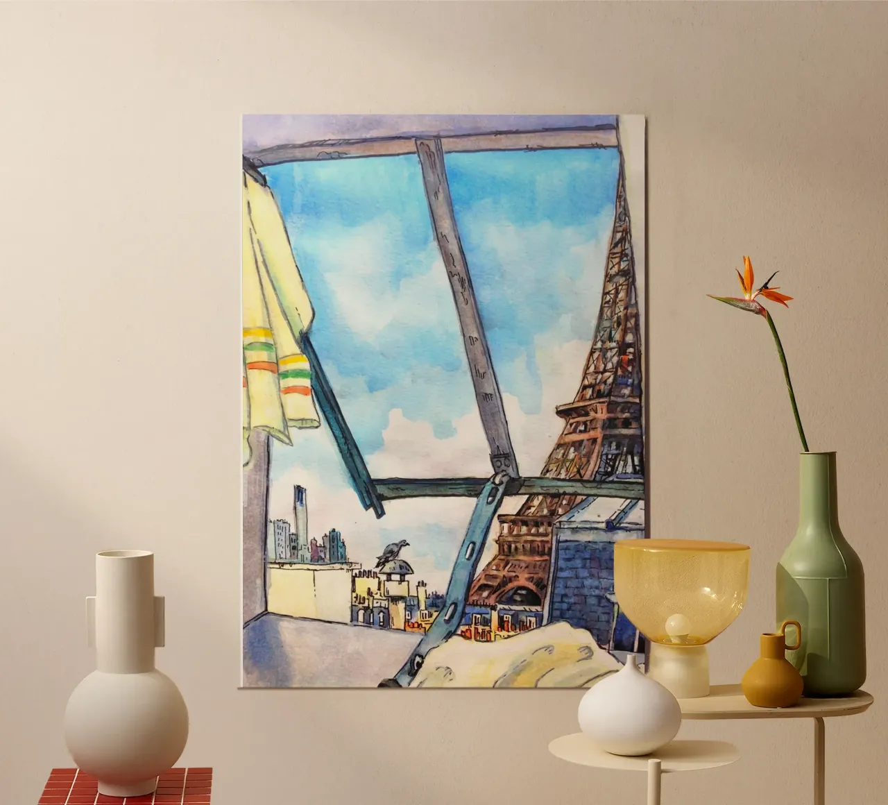 Vista sulla Torre Eiffel carta hahnemühle da C.WILL