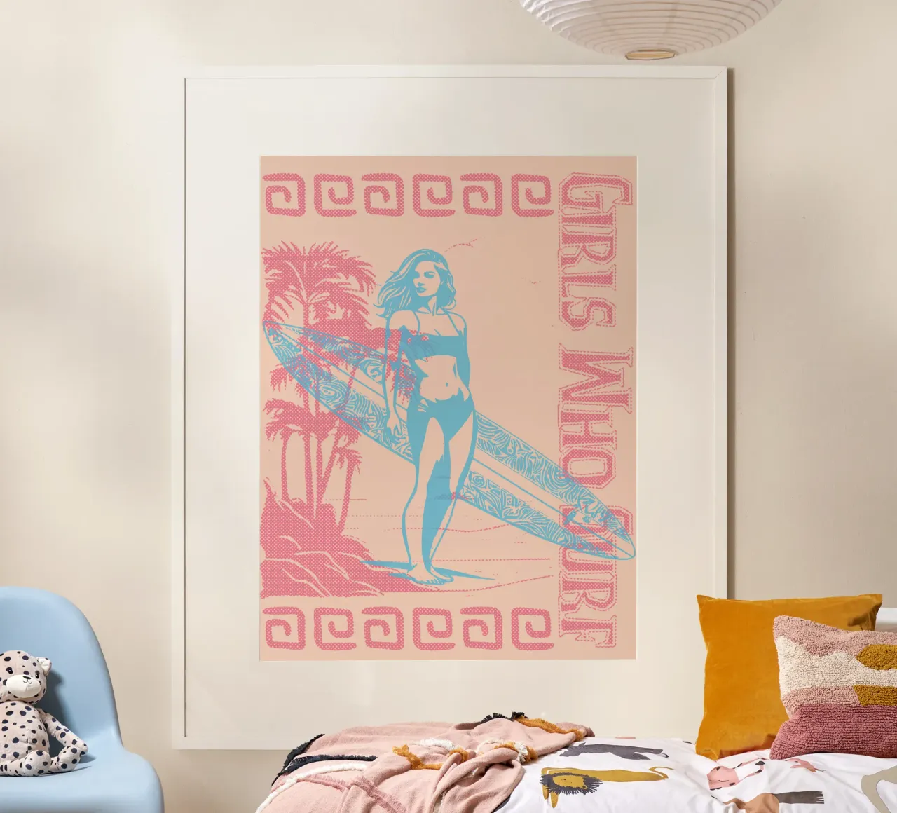 Ragazza che fa surf in spiaggia carta hahnemühle da Gunawan Rb