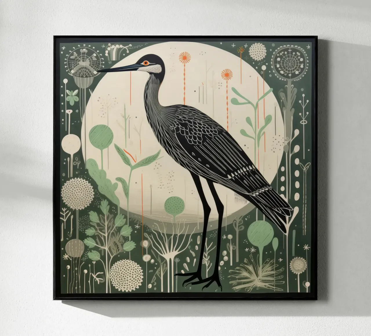 Green Heron plexiglass da Minimal Animal Art