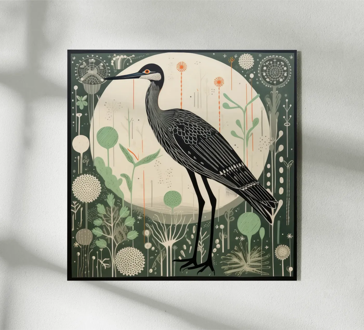 Green Heron plexiglass da Minimal Animal Art