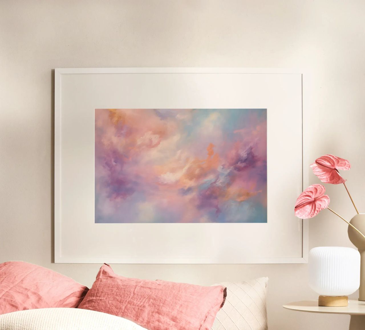 Sueño abstracto en pastel poster de Carinaprint