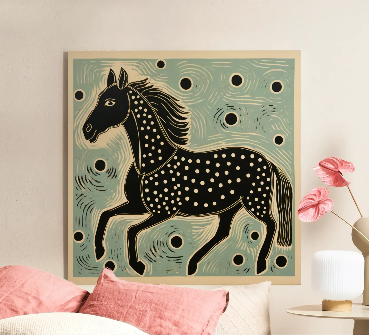 Cavallo verde plexiglass da Minimal Animal Art