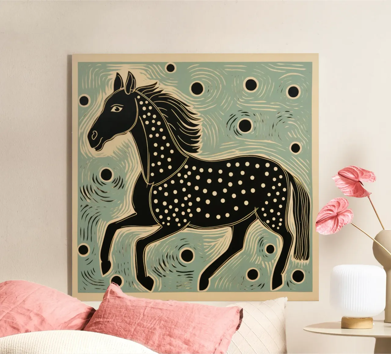 Cavallo verde plexiglass da Minimal Animal Art
