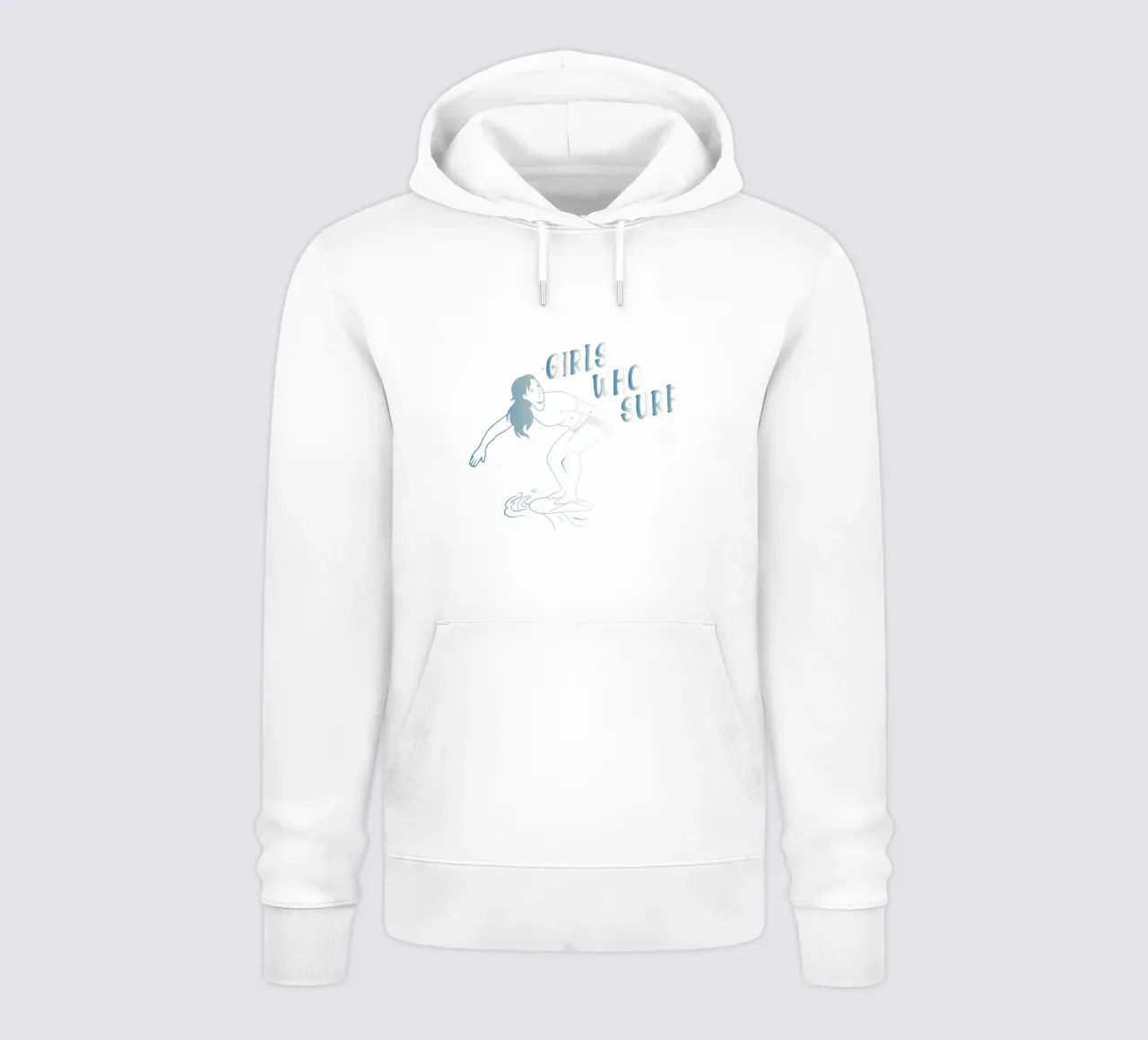 Ragazze che fanno surf felpa con cappuccio da Gunawan Rb