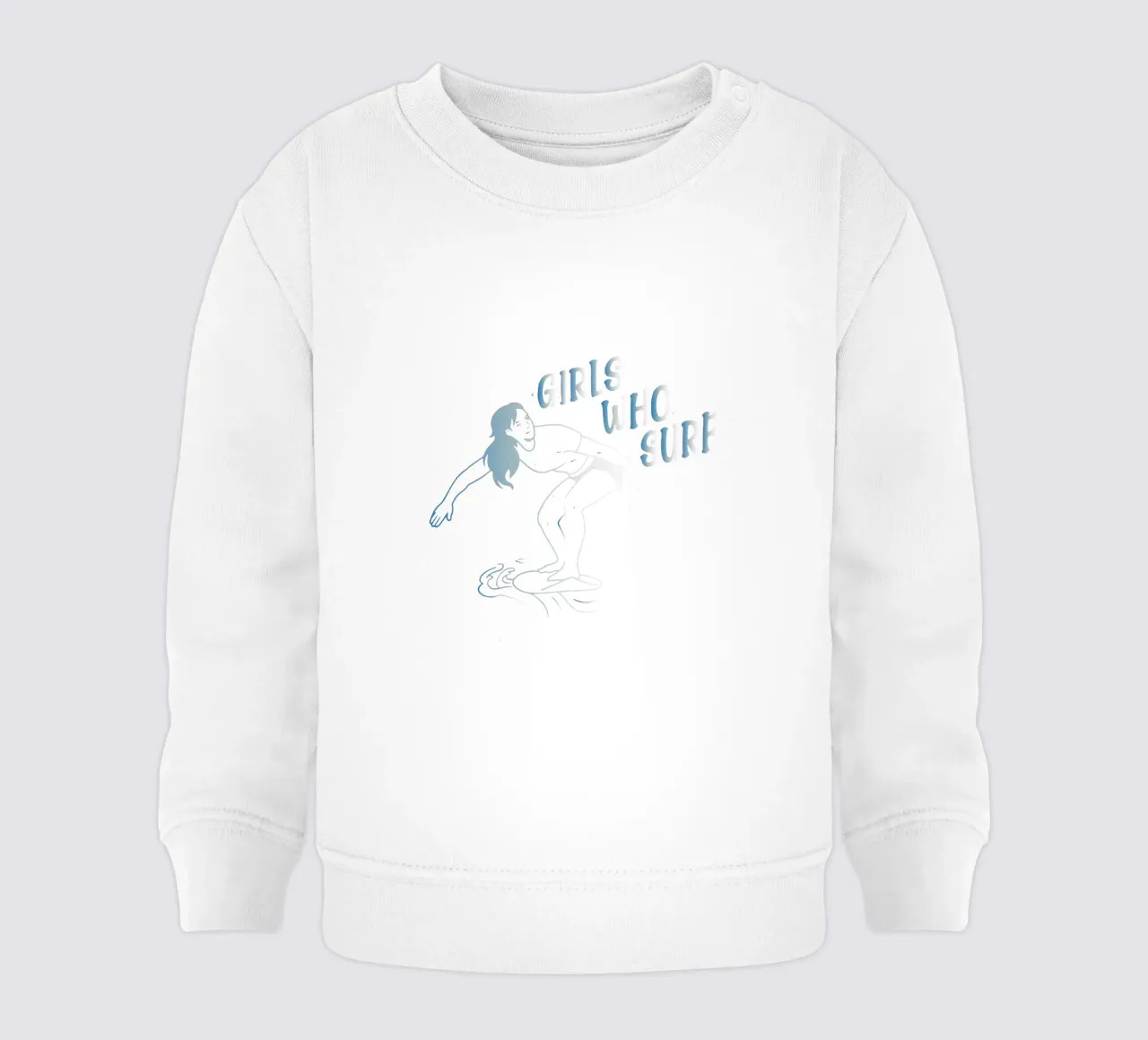 Ragazze che fanno surf felpa neonato da Gunawan Rb