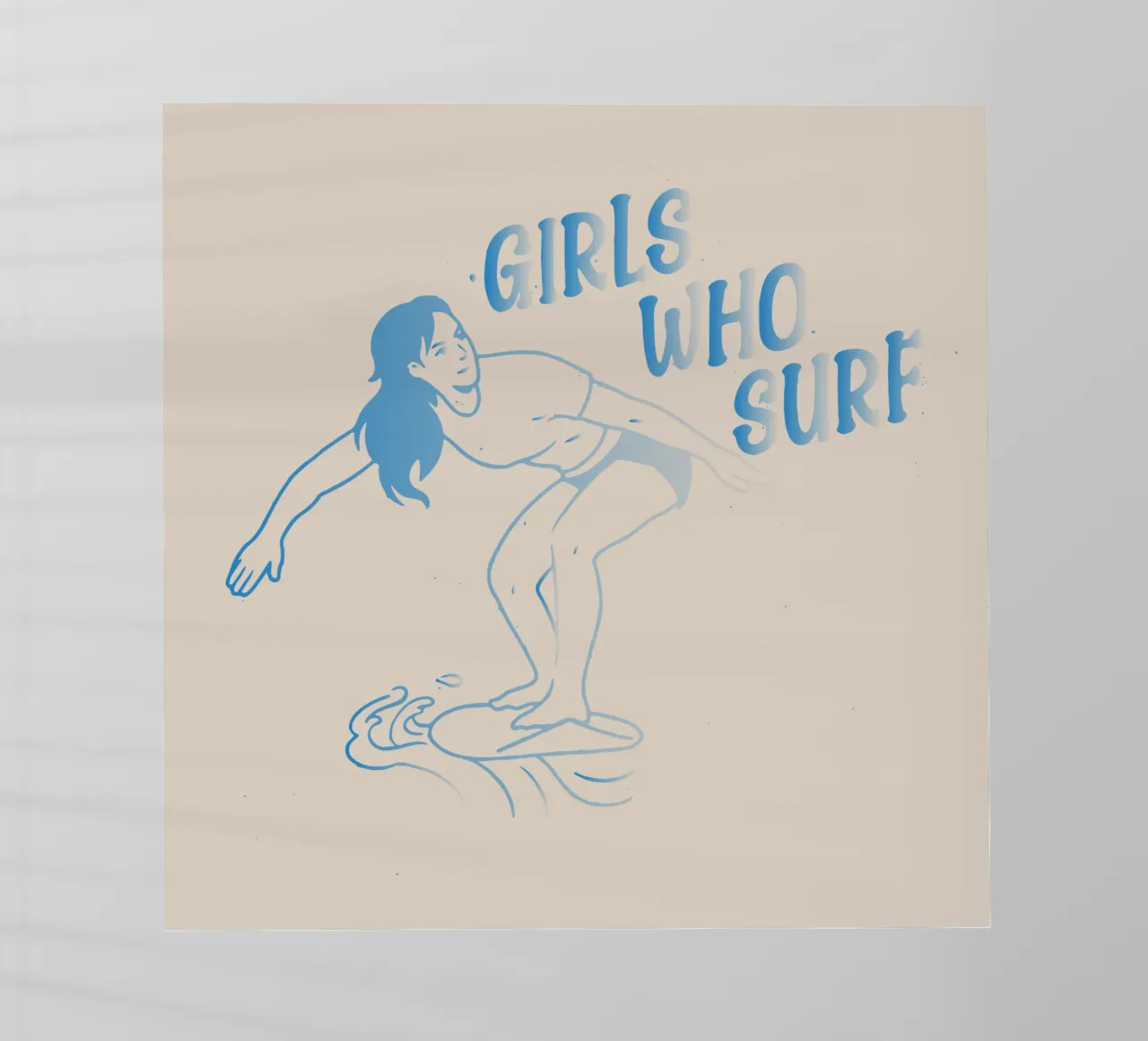 Ragazze che fanno surf pellicola backlit da Gunawan Rb