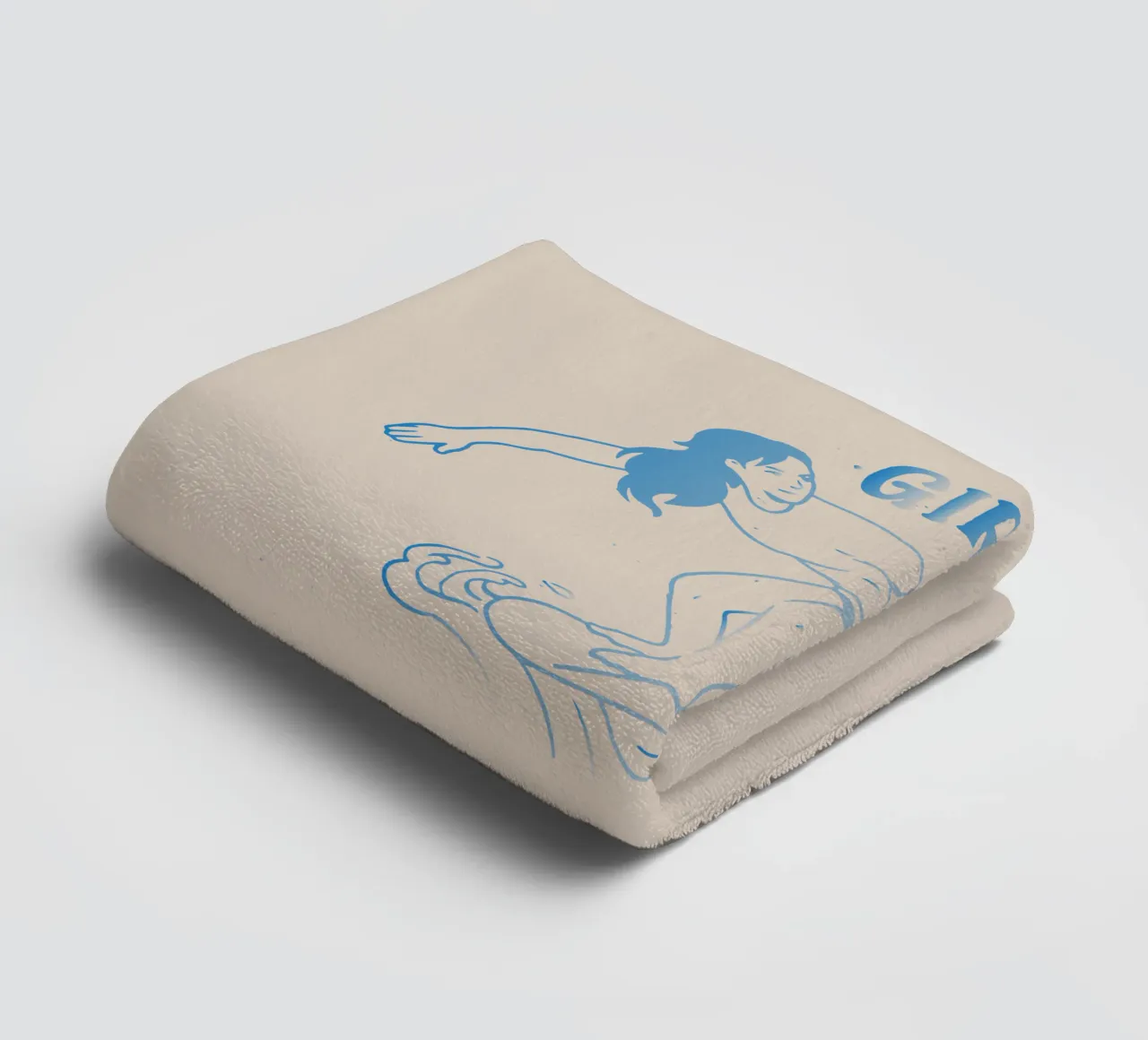 Ragazze che fanno surf asciugamano da bagno da Gunawan Rb