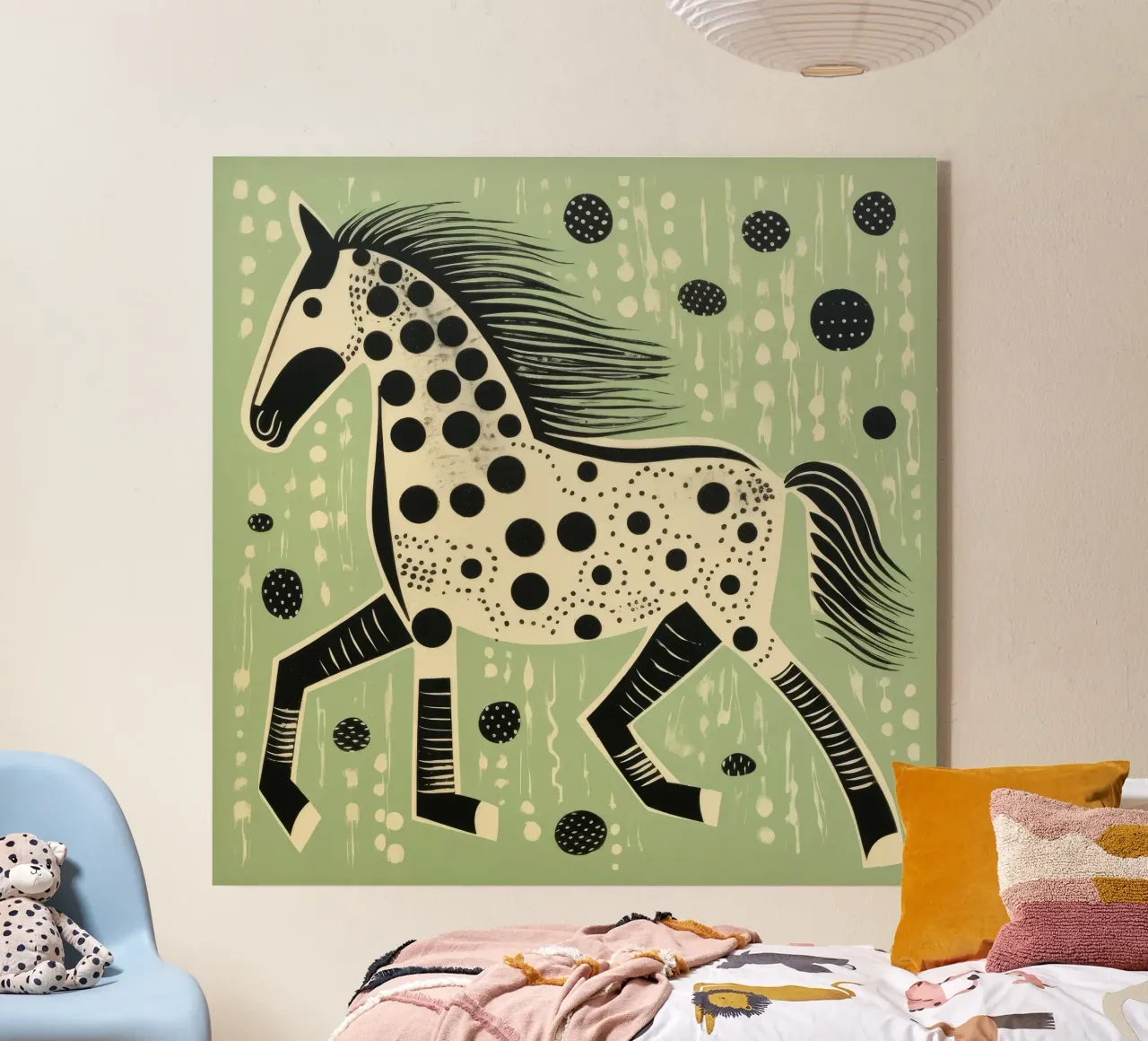 Cavallo verde plexiglass da Minimal Animal Art