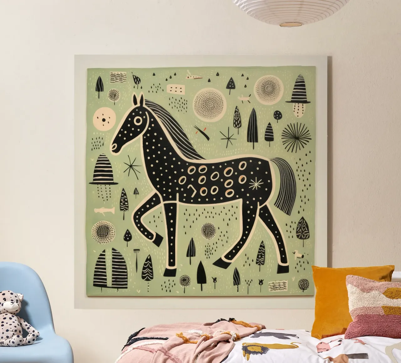 Cavallo verde plexiglass da Minimal Animal Art