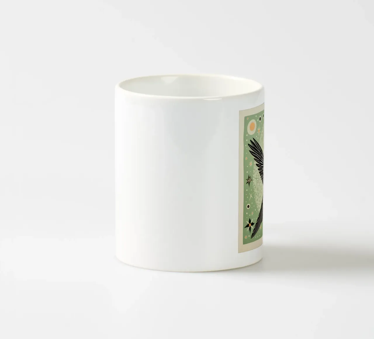 Groene kolibrie 2 keramische mok van Minimal Animal Art