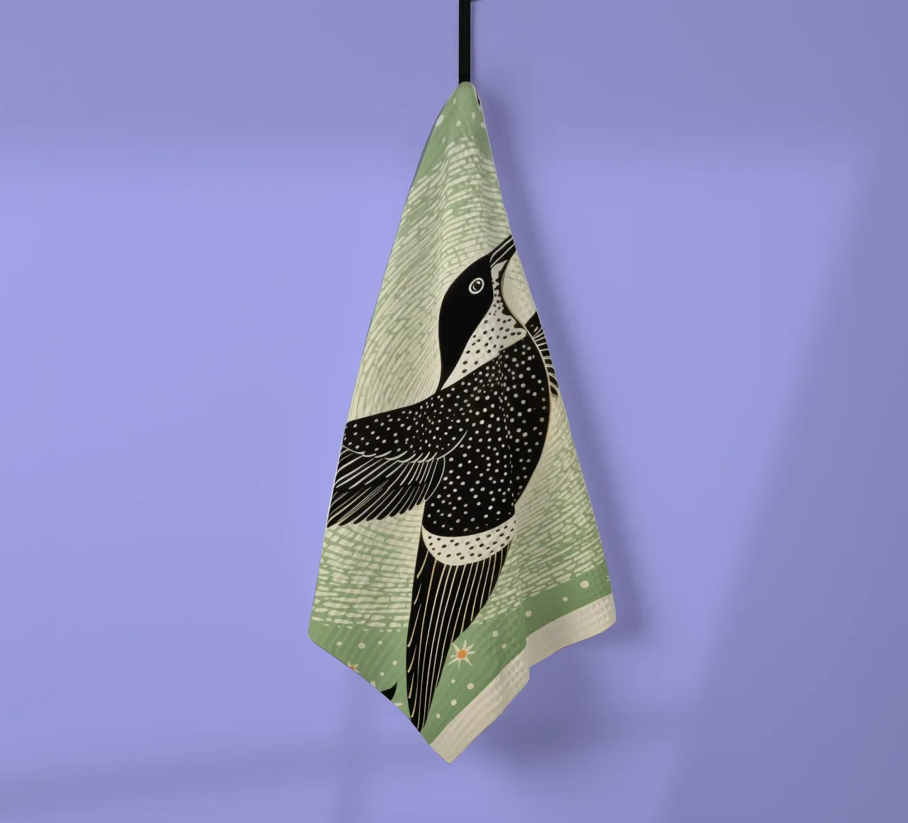Colibri vert 2 torchon de Minimal Animal Art