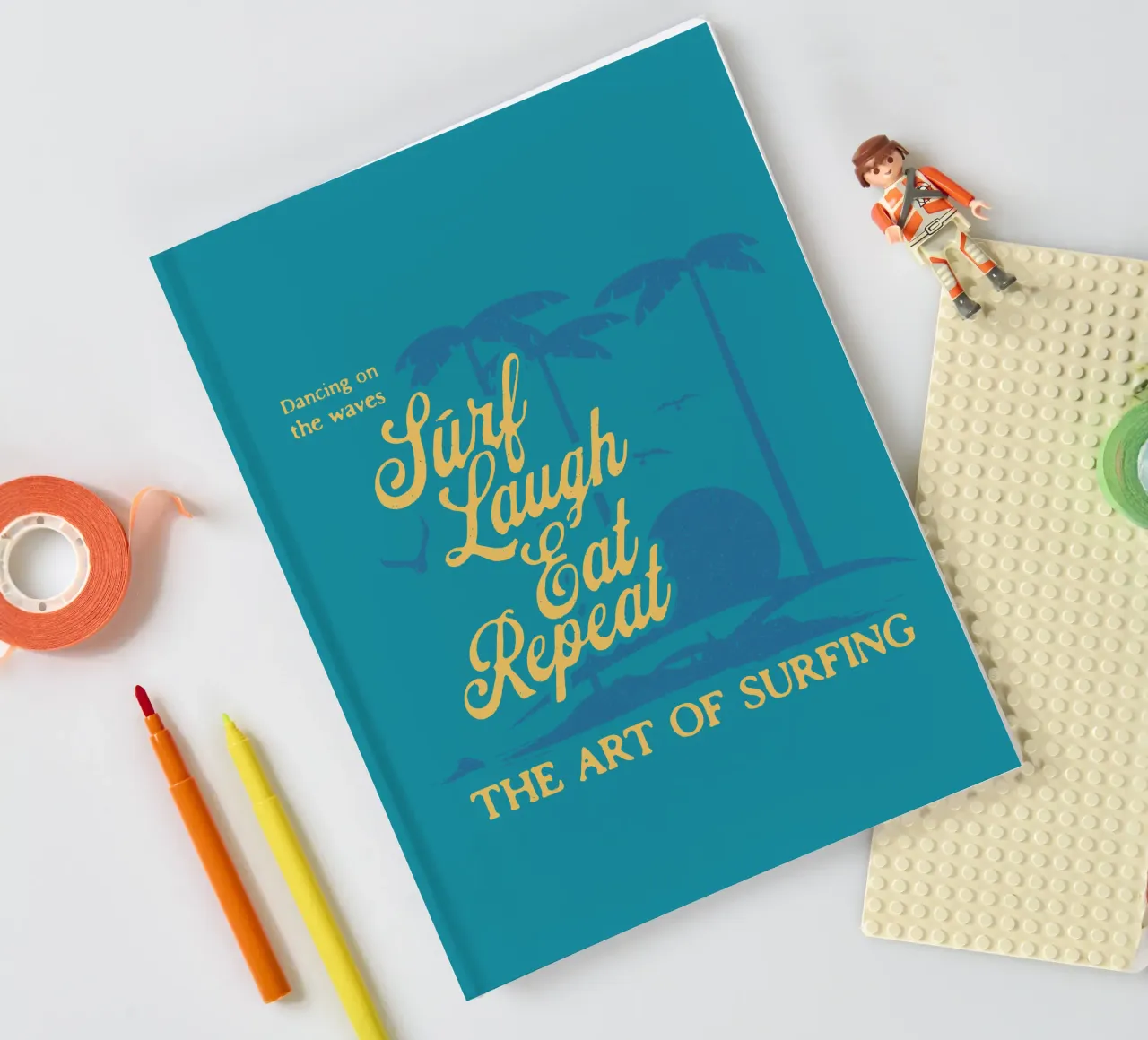 Surf Laugh Eat Repeat notebook by Gunawan Rb