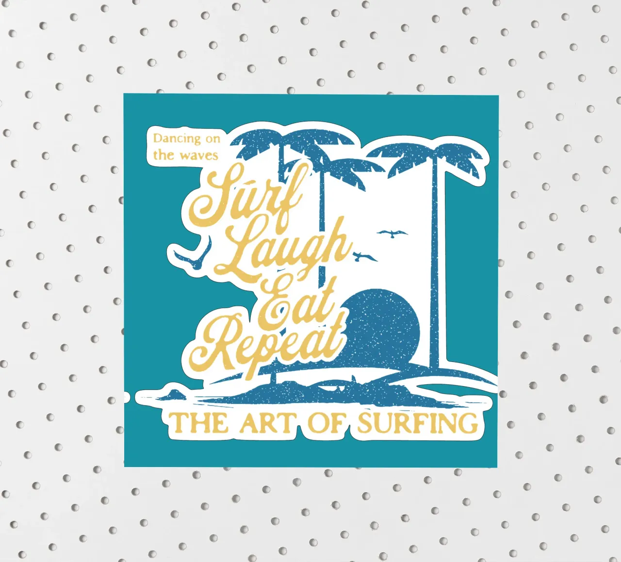 Surf Laugh Eat Repeat sticker by Gunawan Rb