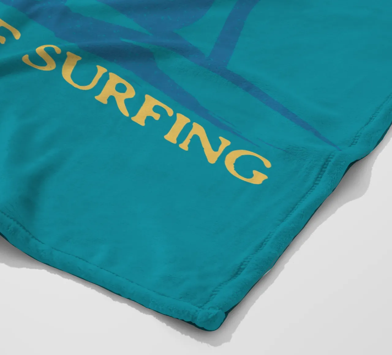 Surf Laugh Eat Repeat fleece blanket by Gunawan Rb