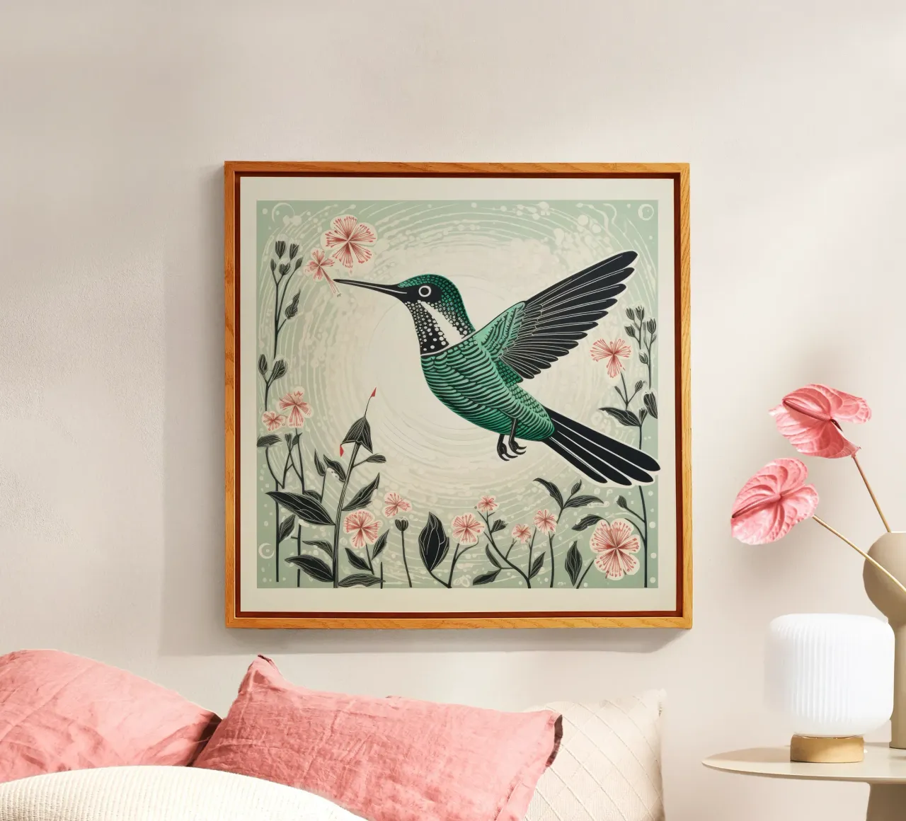 Colibrì verde 3 plexiglass da Minimal Animal Art