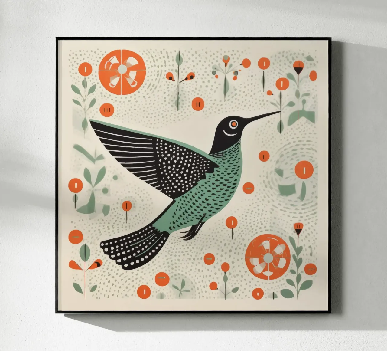 Colibrì verde plexiglass da Minimal Animal Art