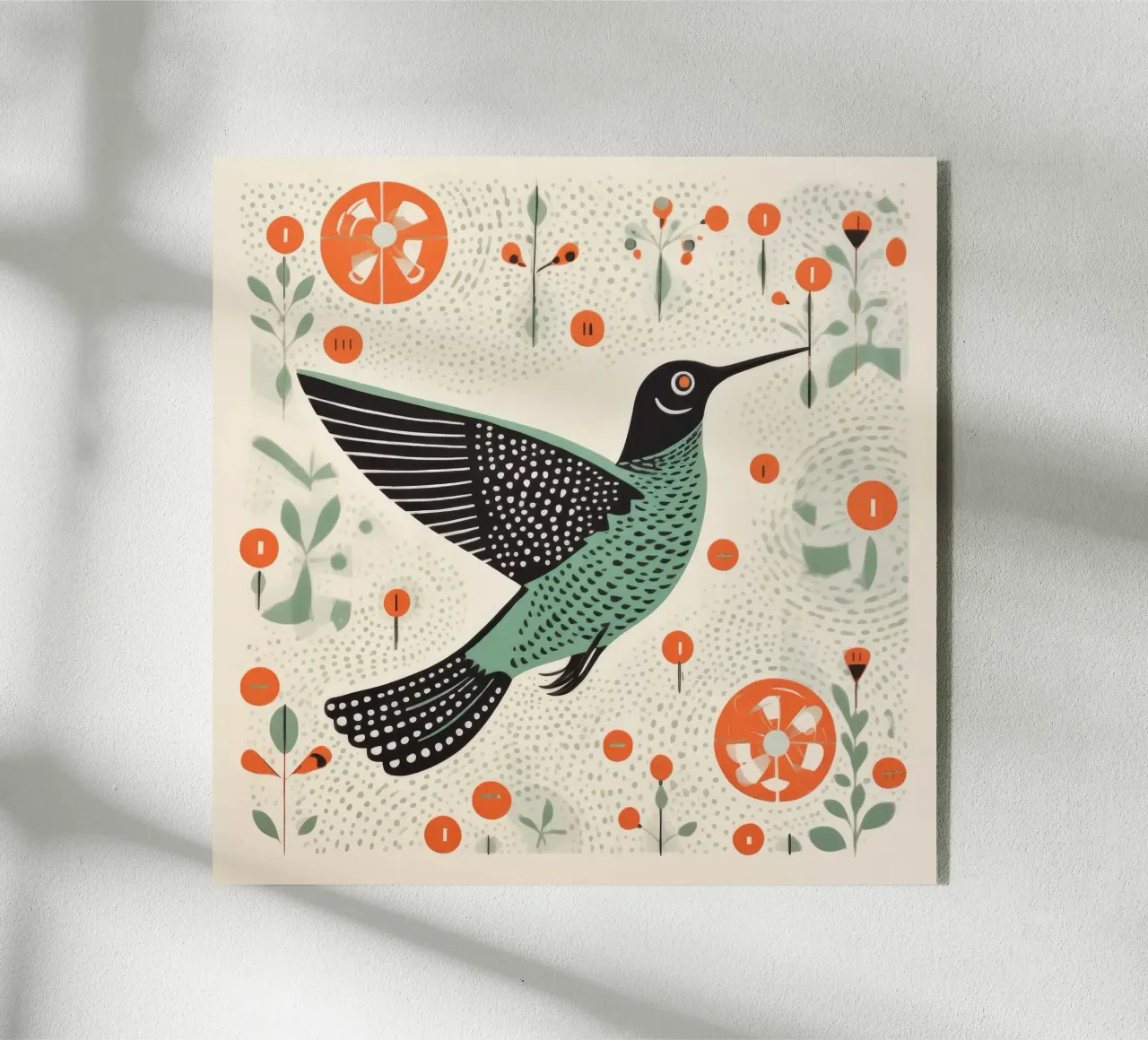 Colibrì verde plexiglass da Minimal Animal Art