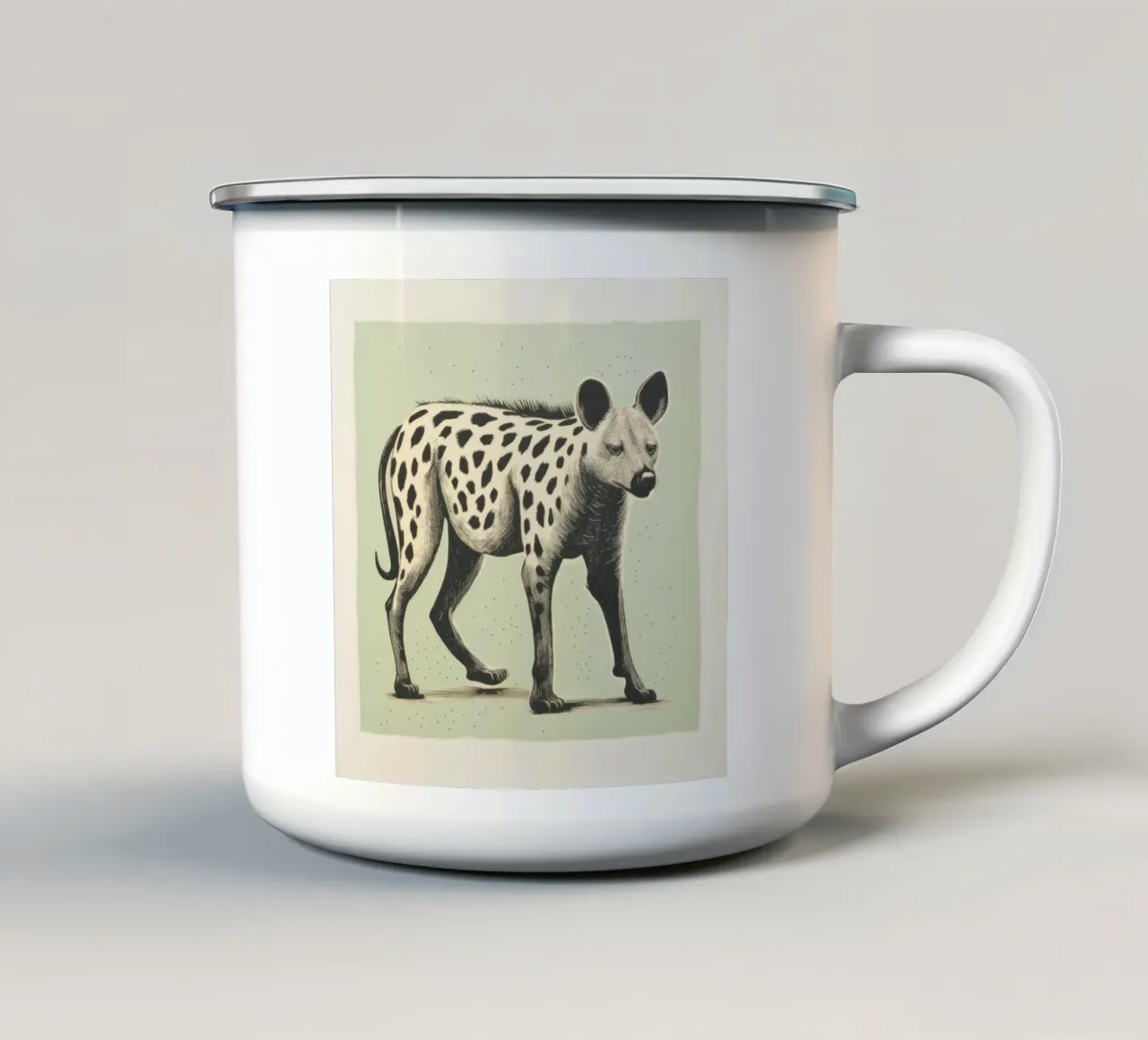 Iena verde 1 tazza in smalto da Minimal Animal Art