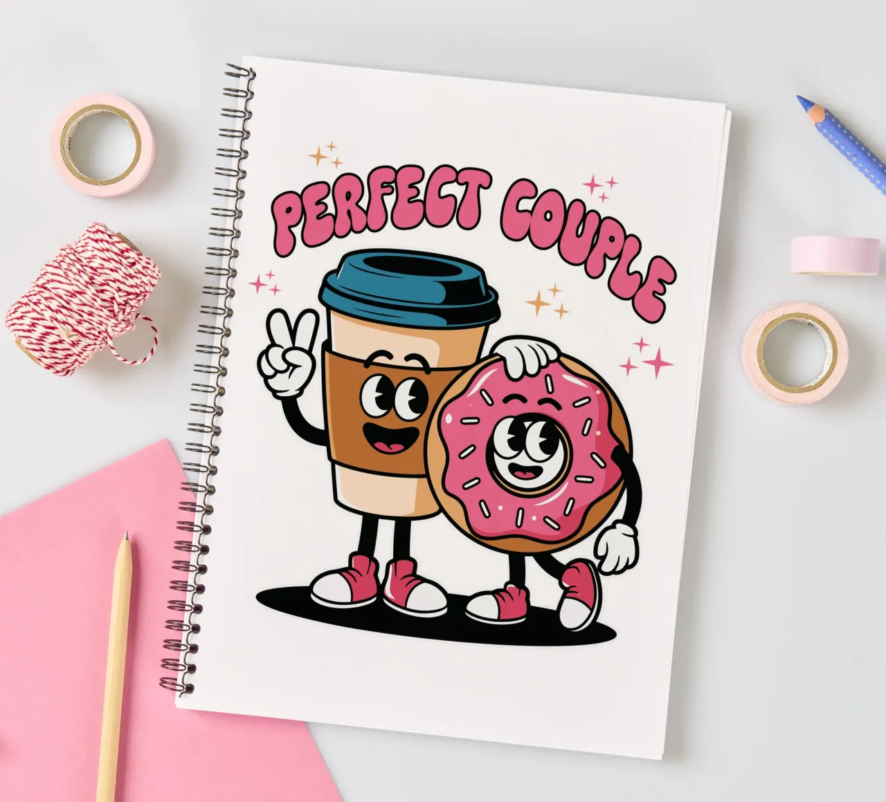 Perfect Couple notitieboek met spiraal van edsonramosart