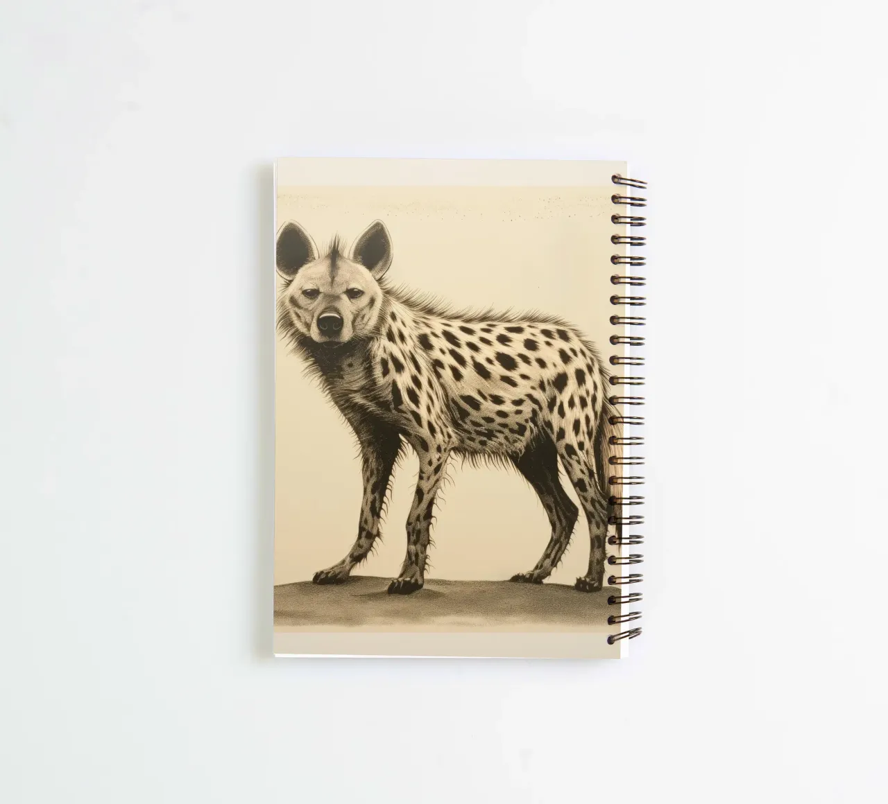 Green Hyena 3 spiral notebook by Minimal Animal Art
