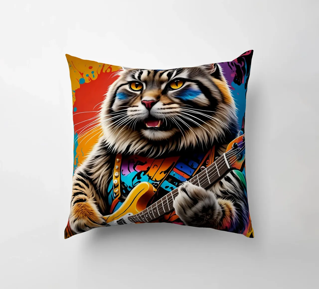Il gatto Manul suona la chitarra cuscino da MakArena
