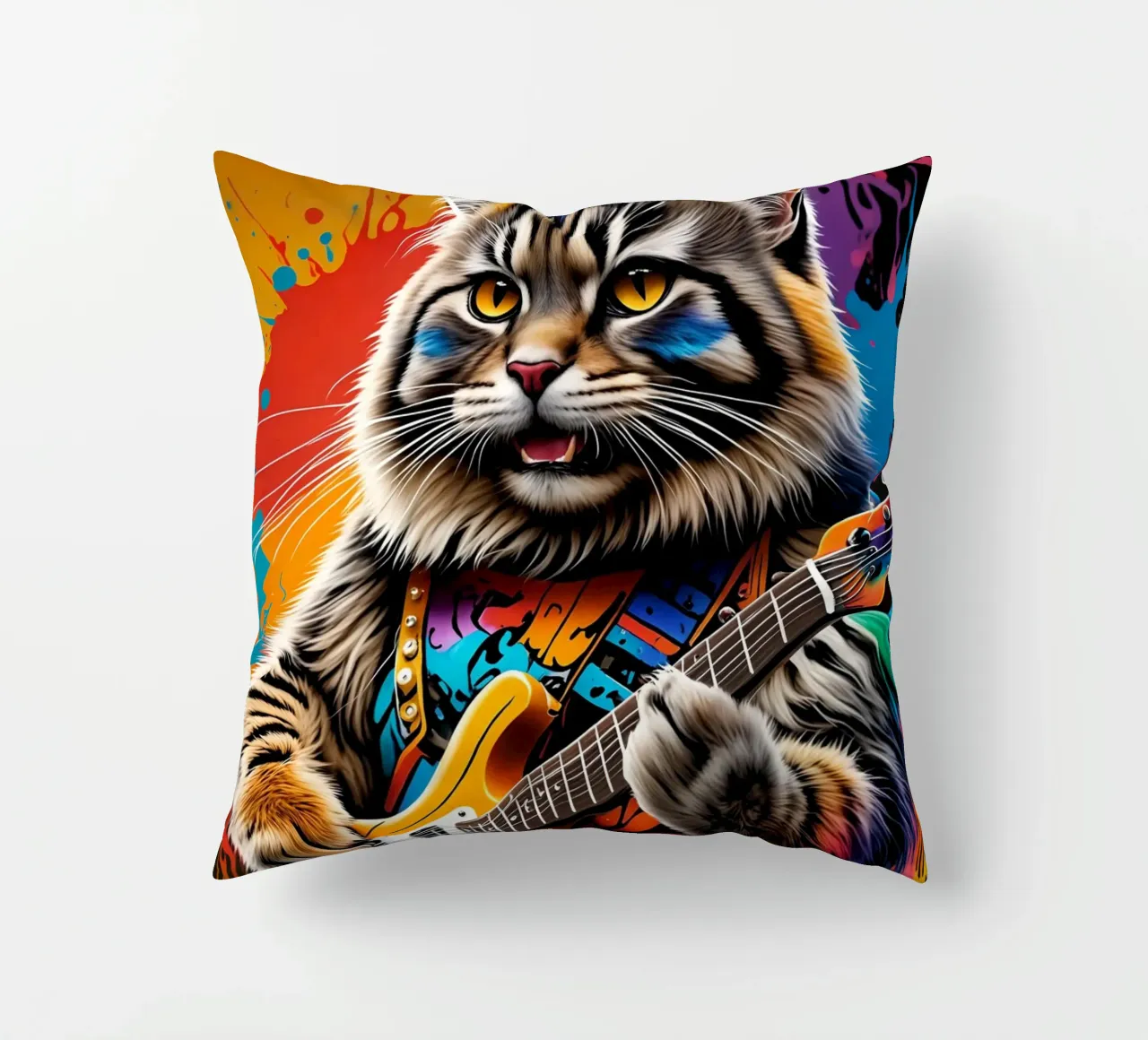 Il gatto Manul suona la chitarra cuscino da MakArena