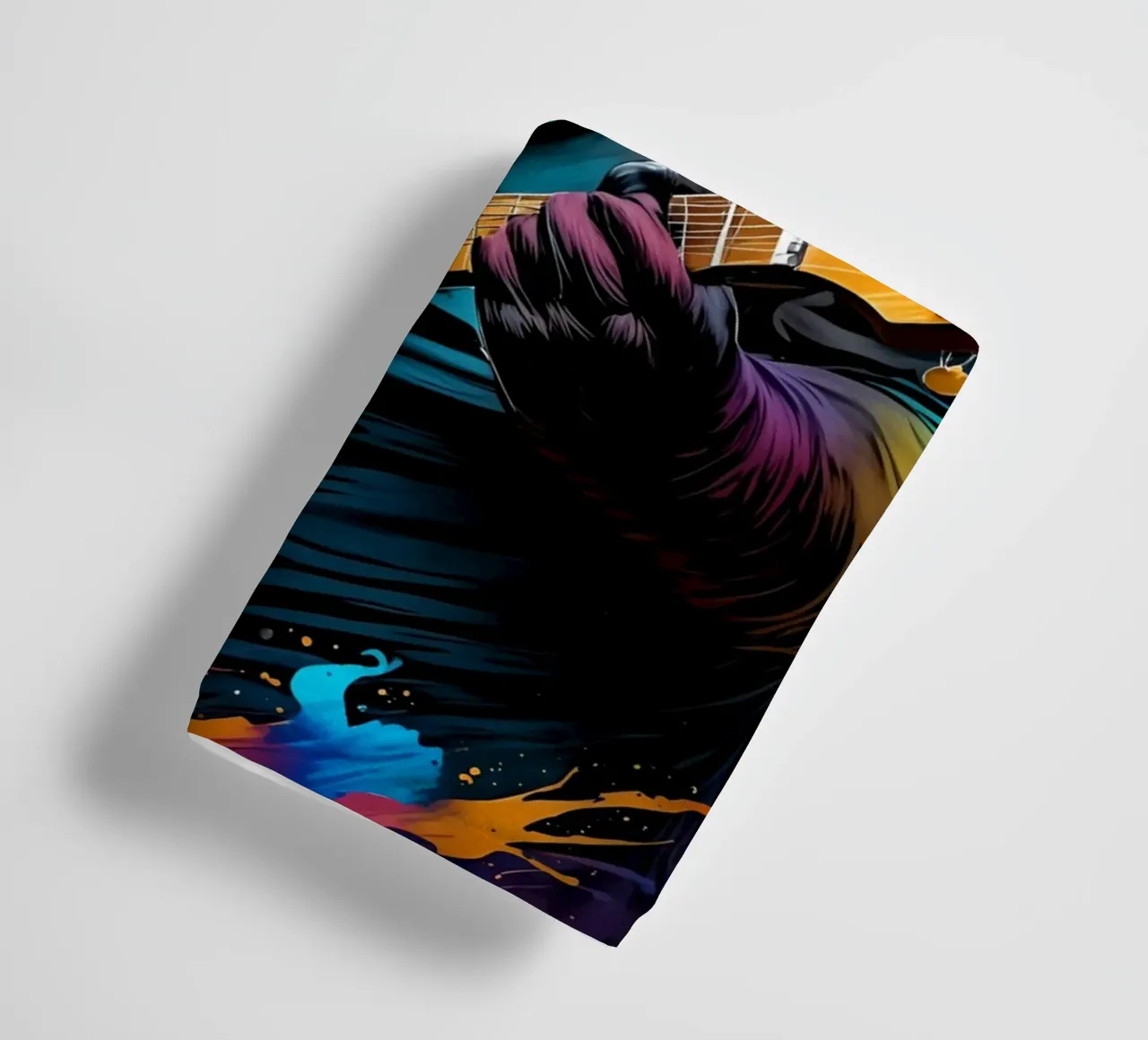 Bear playing guitar towel by MakArena