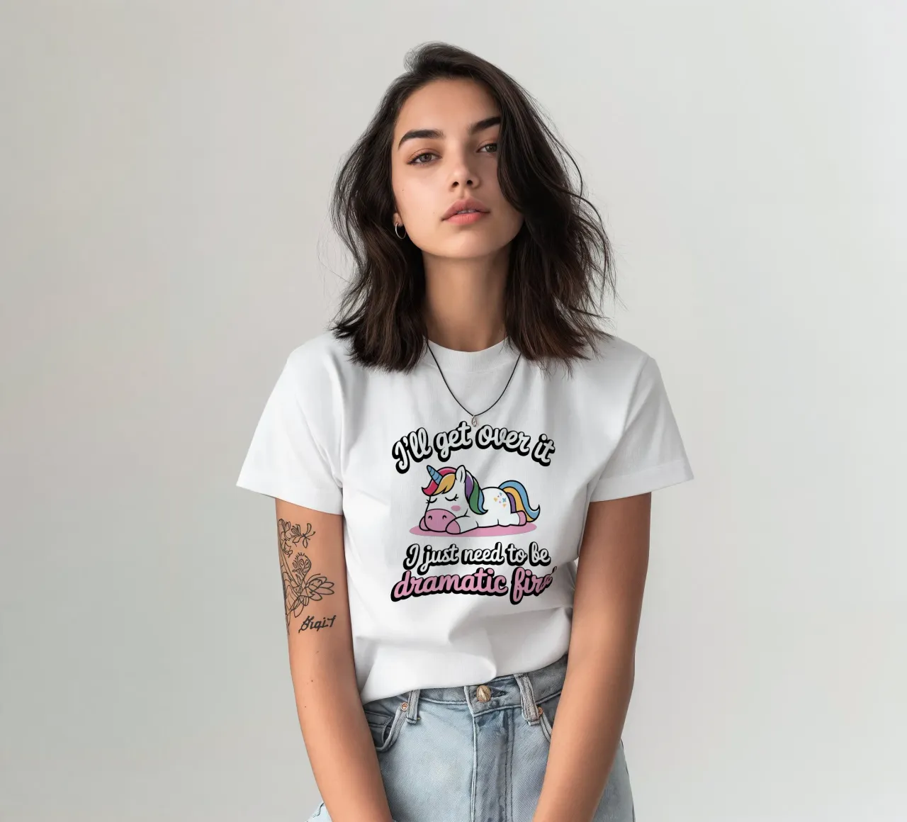 I'll get over it, I just need to be dramatic first t-shirt da edsonramosart