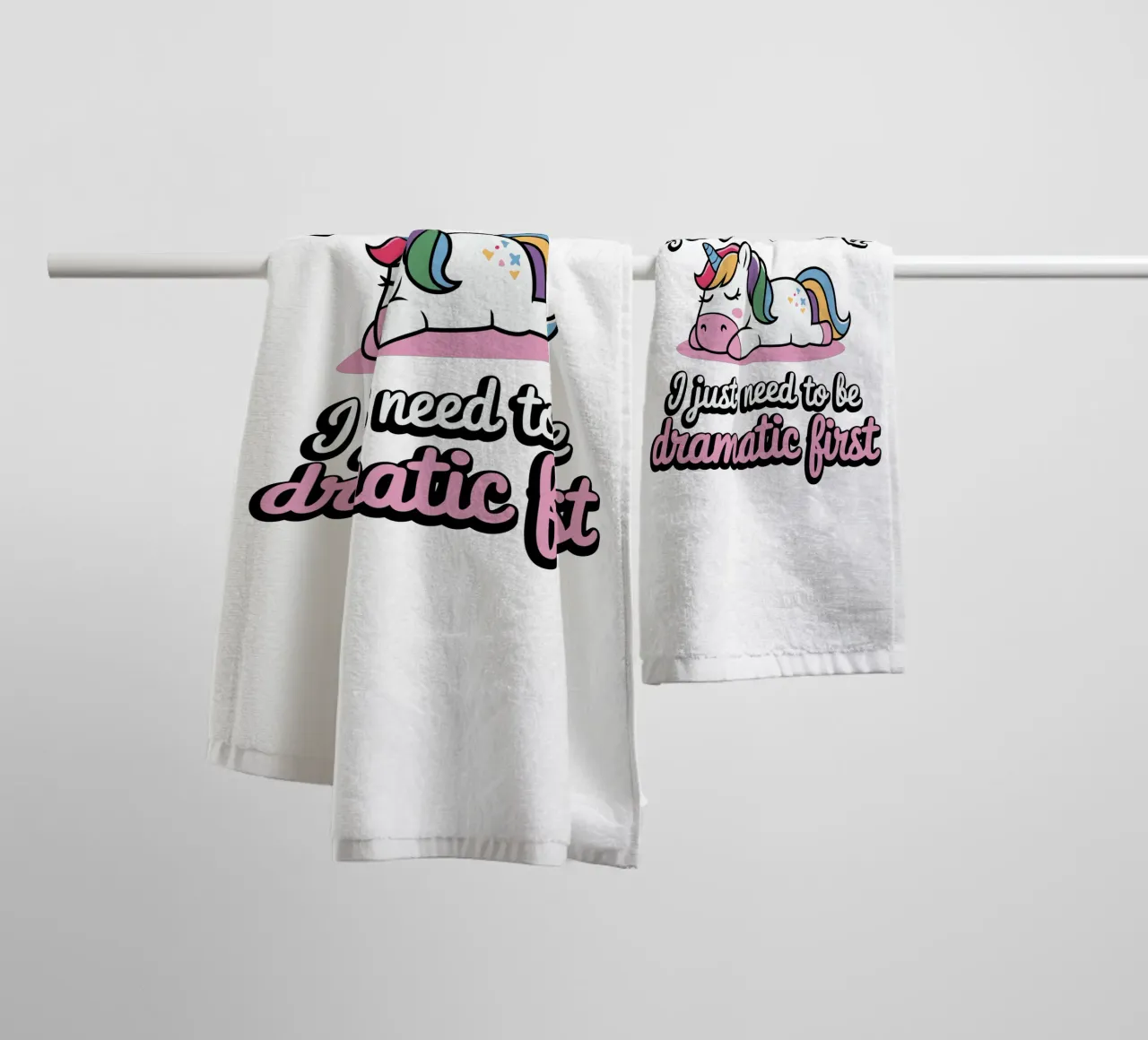 I'll get over it, I just need to be dramatic first asciugamano da bagno da edsonramosart