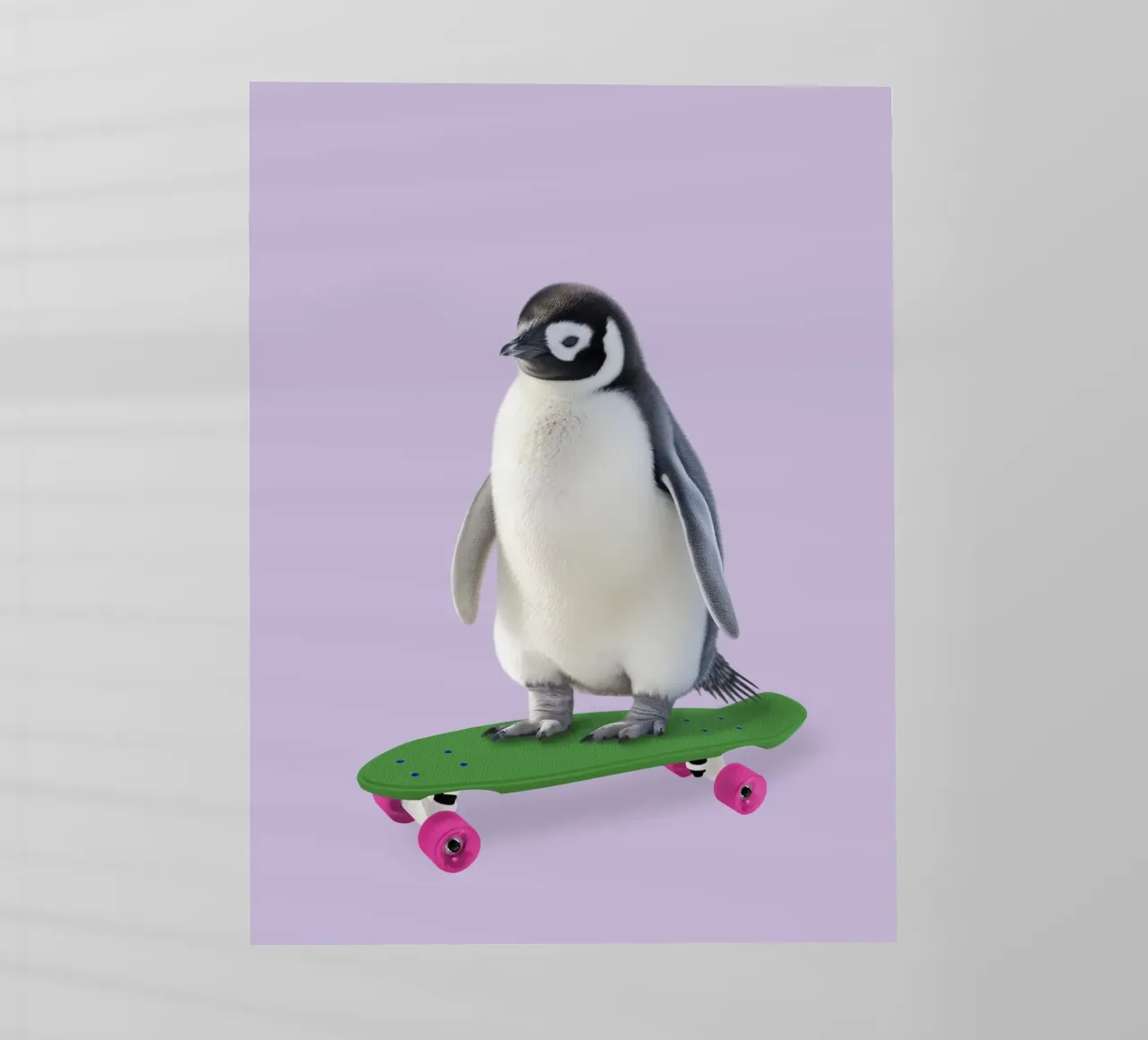 Skate Penguin backlit film by Dagmar Pels