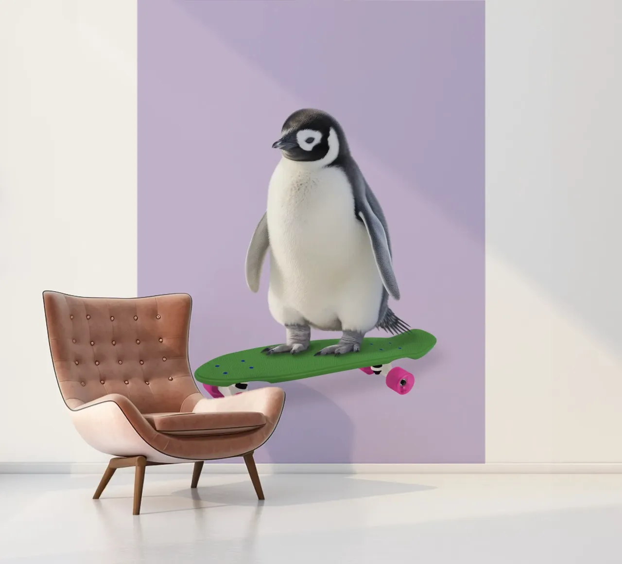 Skate Penguin photo wallpaper by Dagmar Pels